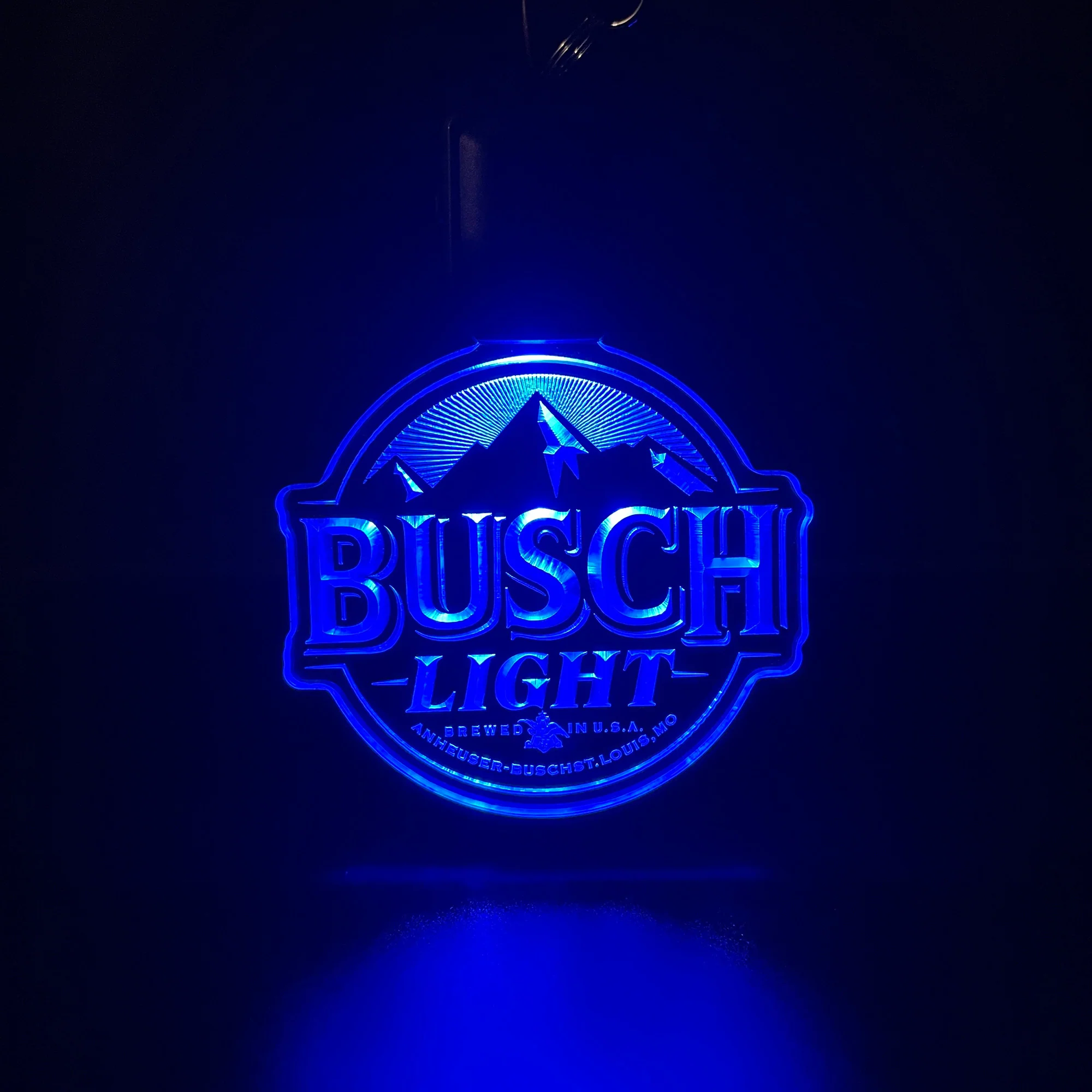 Busch Light Mountain LED Light Acrylic Keychain , Christmas Tree Ornament - Image 2