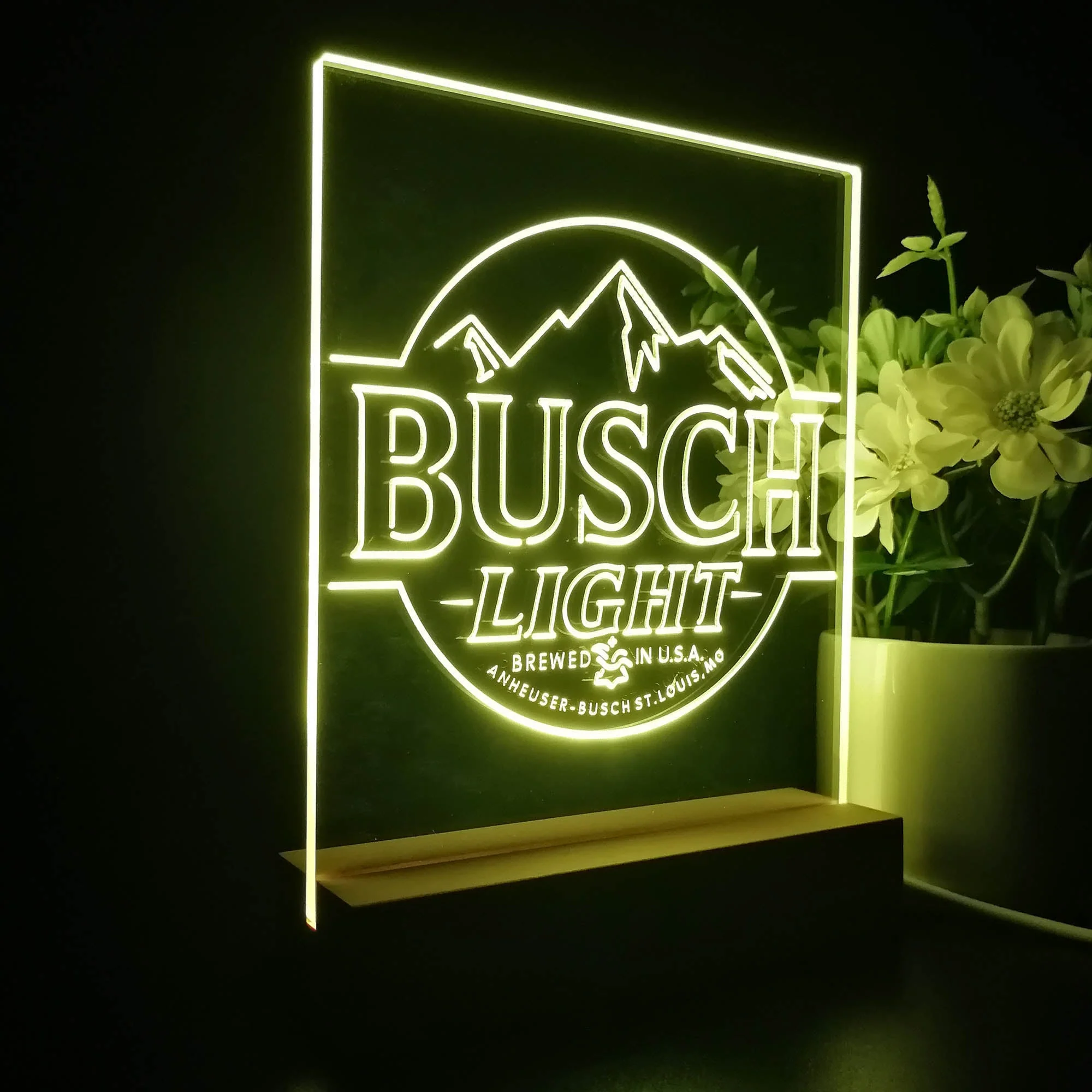 Busch Light Mountain 3D Illusion Night Light Desk Lamp - Image 7