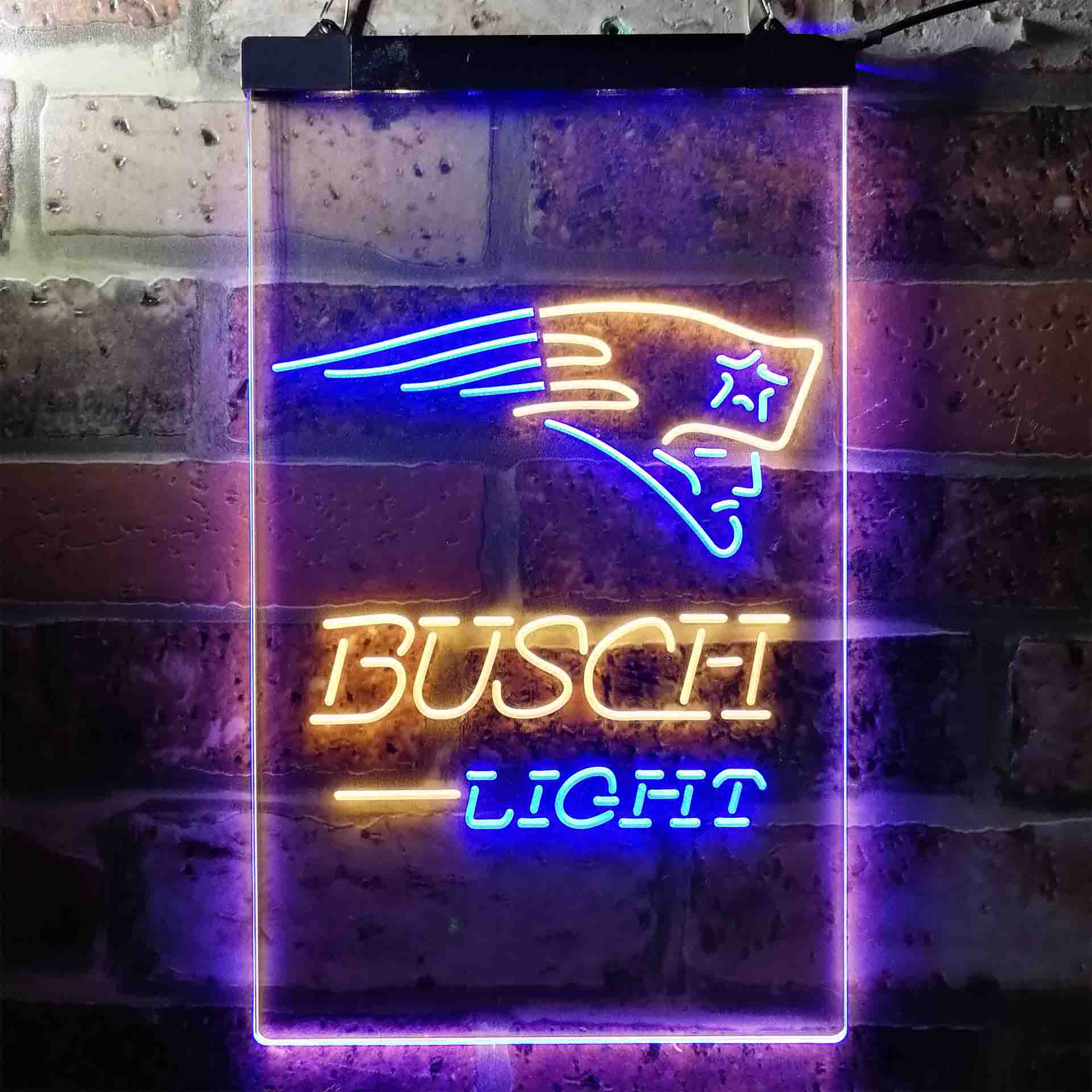 Busch Light New England Patriots Neon-Like LED Sign - Image 13