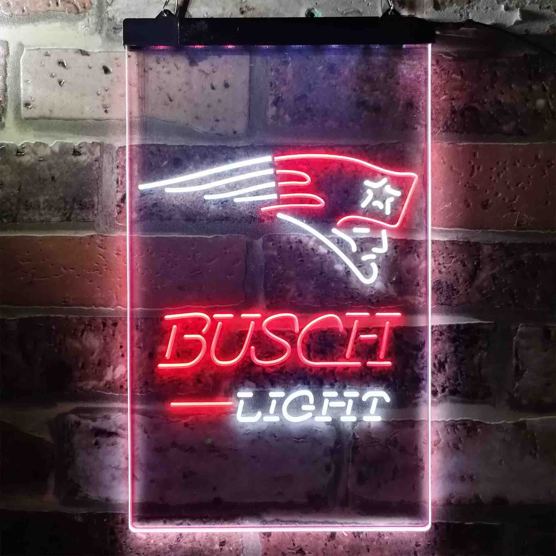 Busch Light New England Patriots Neon-Like LED Sign - Image 3