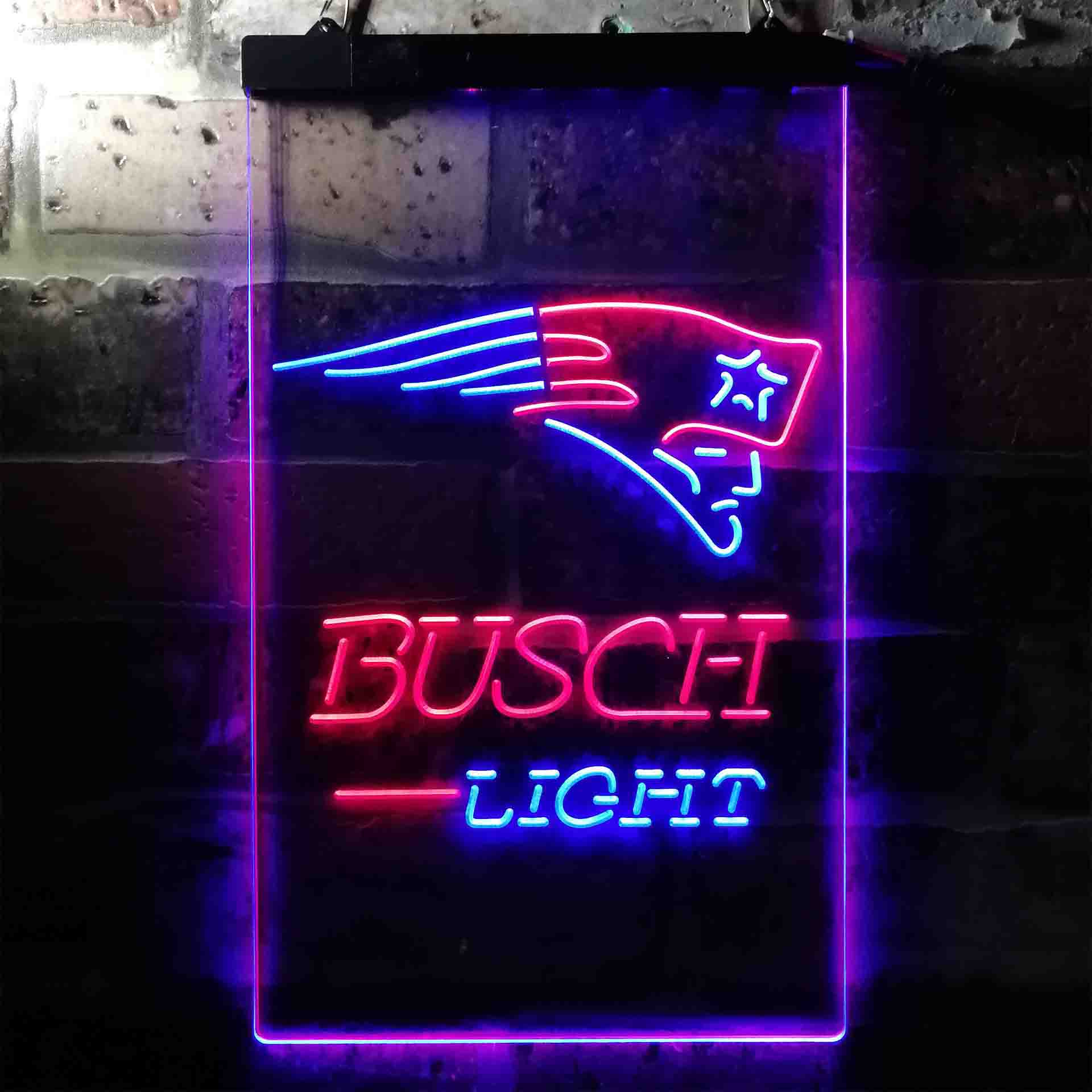 Busch Light New England Patriots Neon-Like LED Sign - Image 4