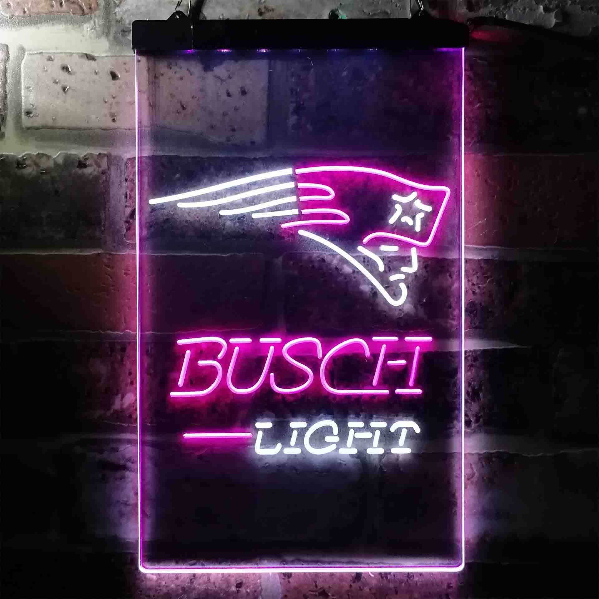 Busch Light New England Patriots Neon-Like LED Sign - Image 9