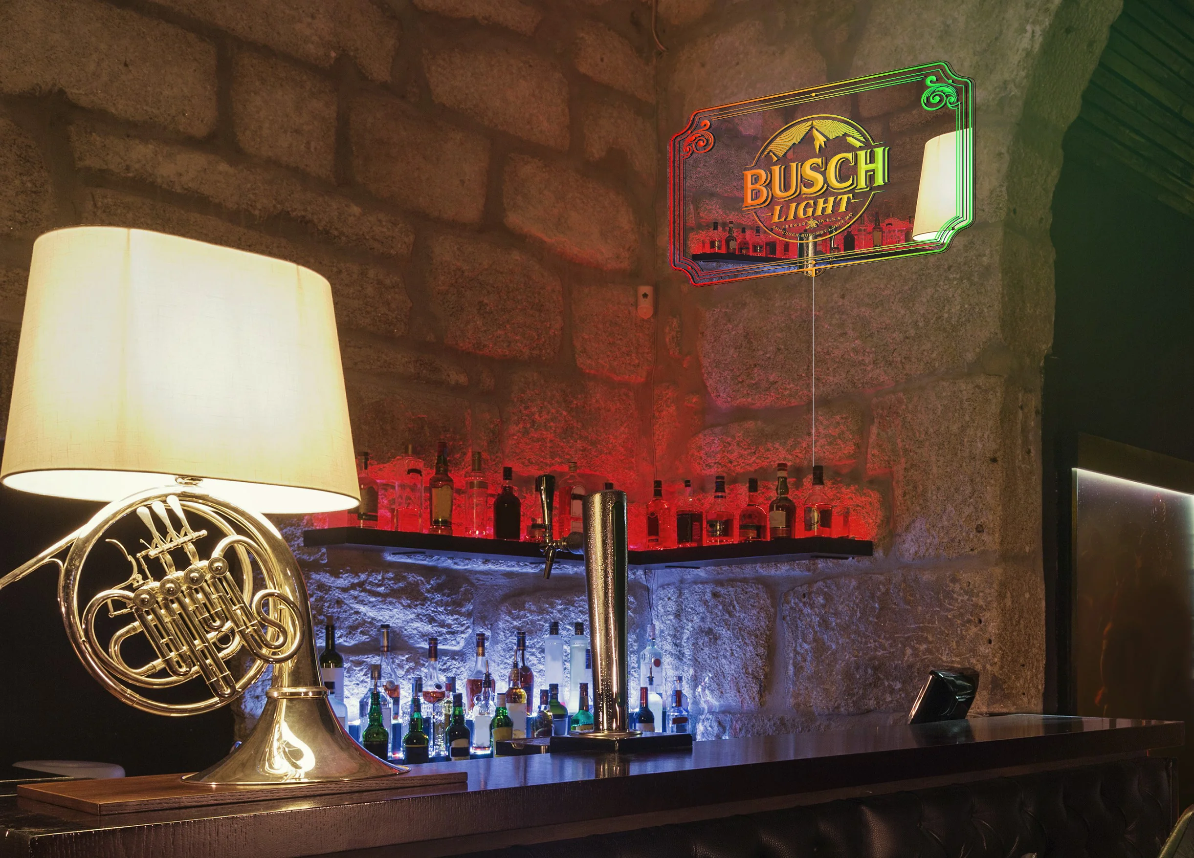 Busch Light RGB LED Neon Sign with Elegant Mirror Backing - Image 7