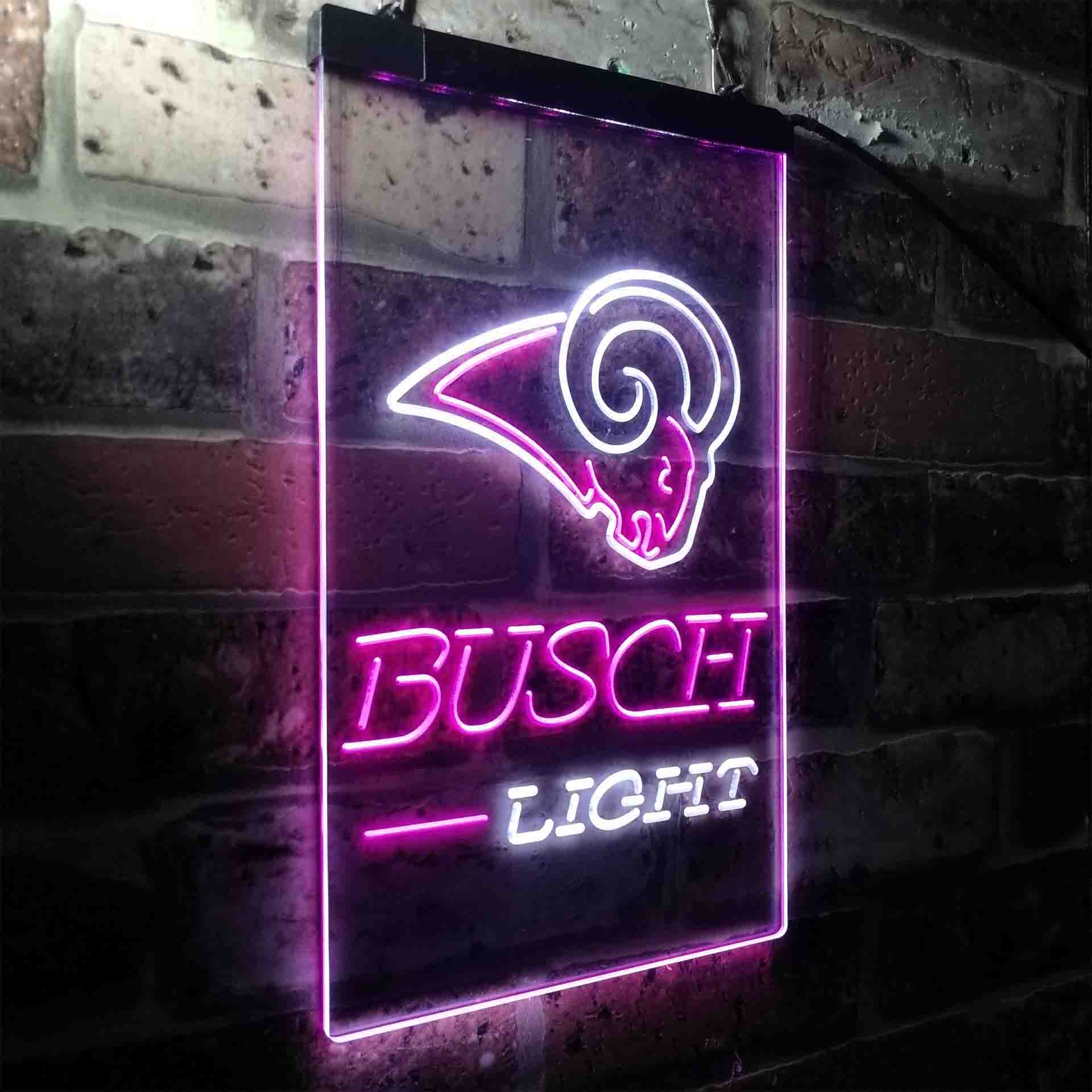 Busch Light St Louis Rams Neon-Like LED Sign - Image 25