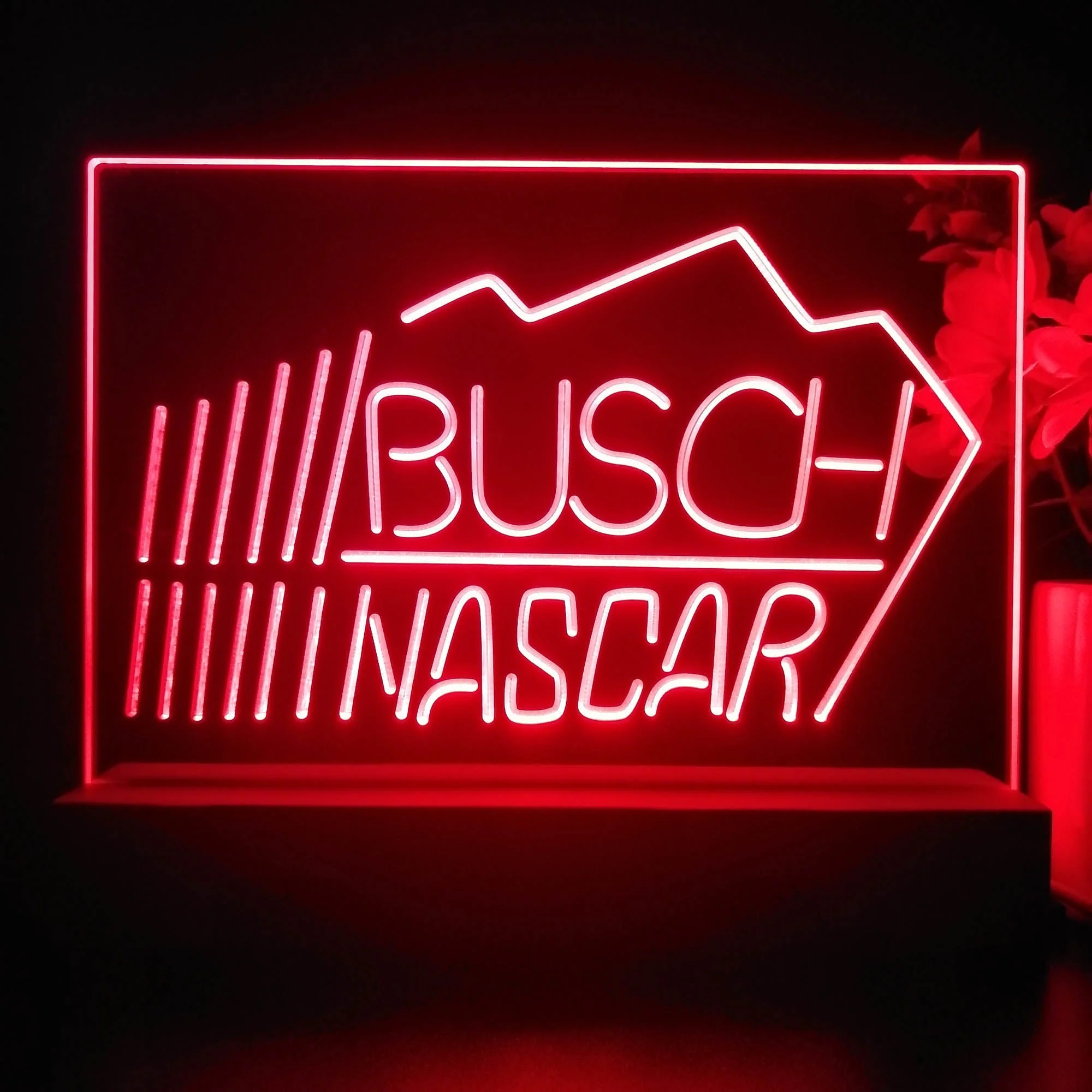Busch Nascar Beer Racing Car Bar 3D Illusion Night Light Desk Lamp - Image 4