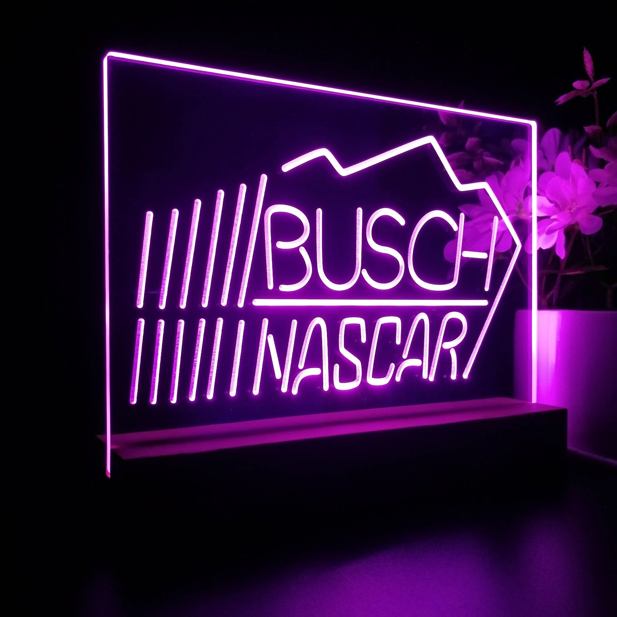 Busch Nascar Beer Racing Car Bar 3D Illusion Night Light Desk Lamp - Image 6