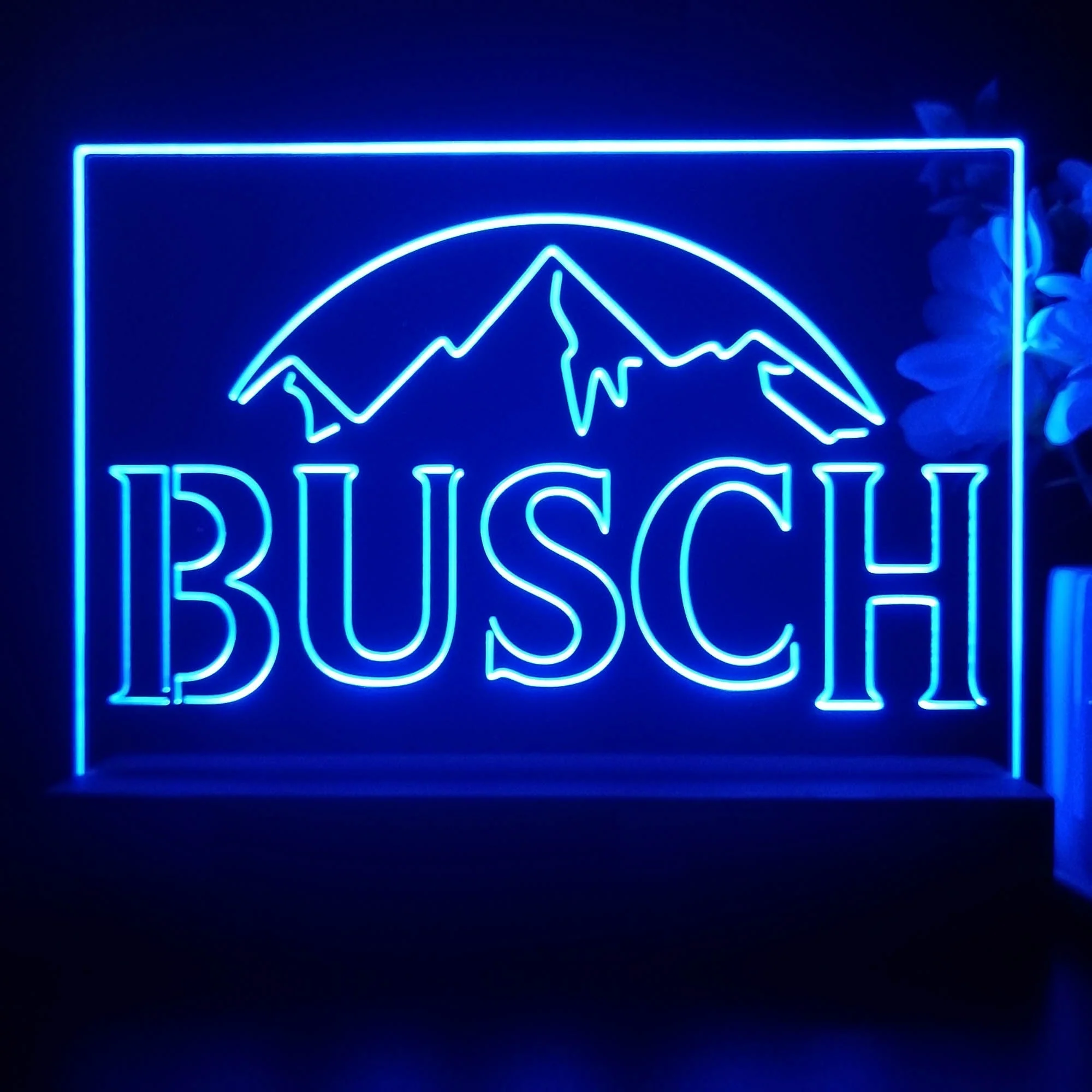 Busch Beer Mountain Neon Sign Pub Bar Decor Lamp