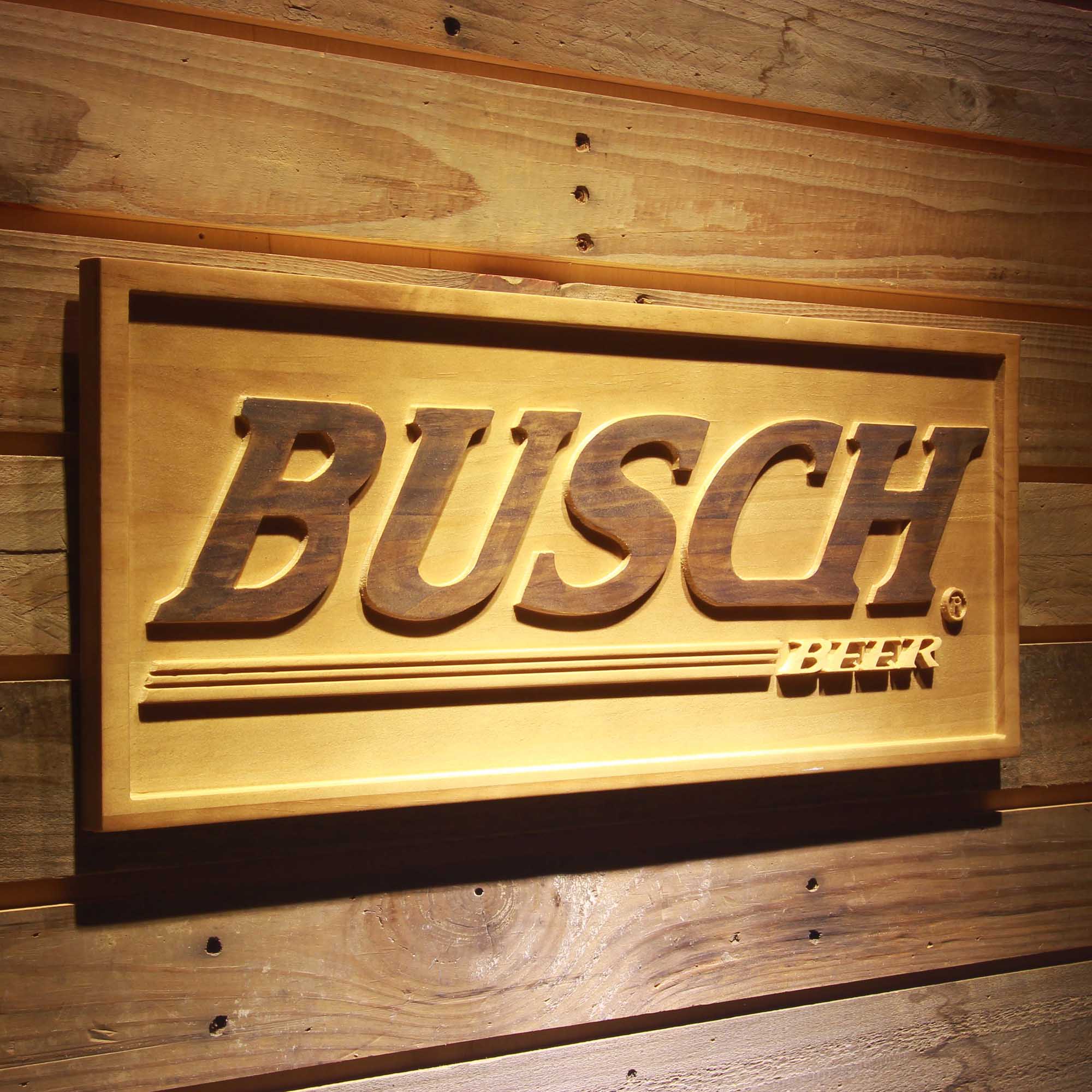 Busch 3D Solid Wooden Craving Sign - Image 2