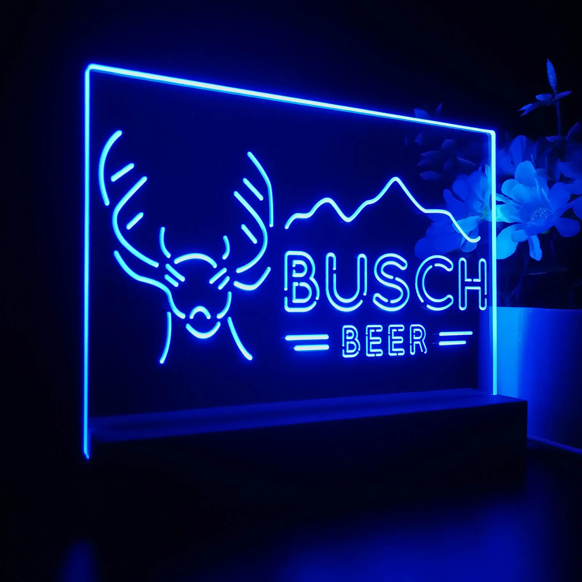 Buschs Beer Deer Mountain Neon Sign Pub Bar Lamp - Image 7