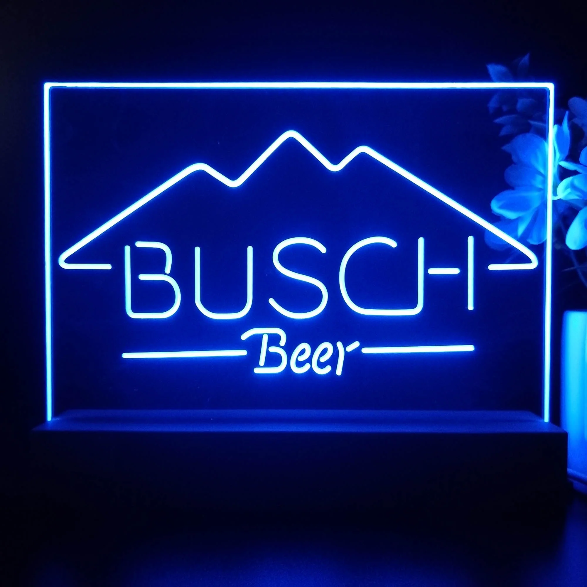 Buschs Beer Mountain Neon Sign Pub Bar Lamp