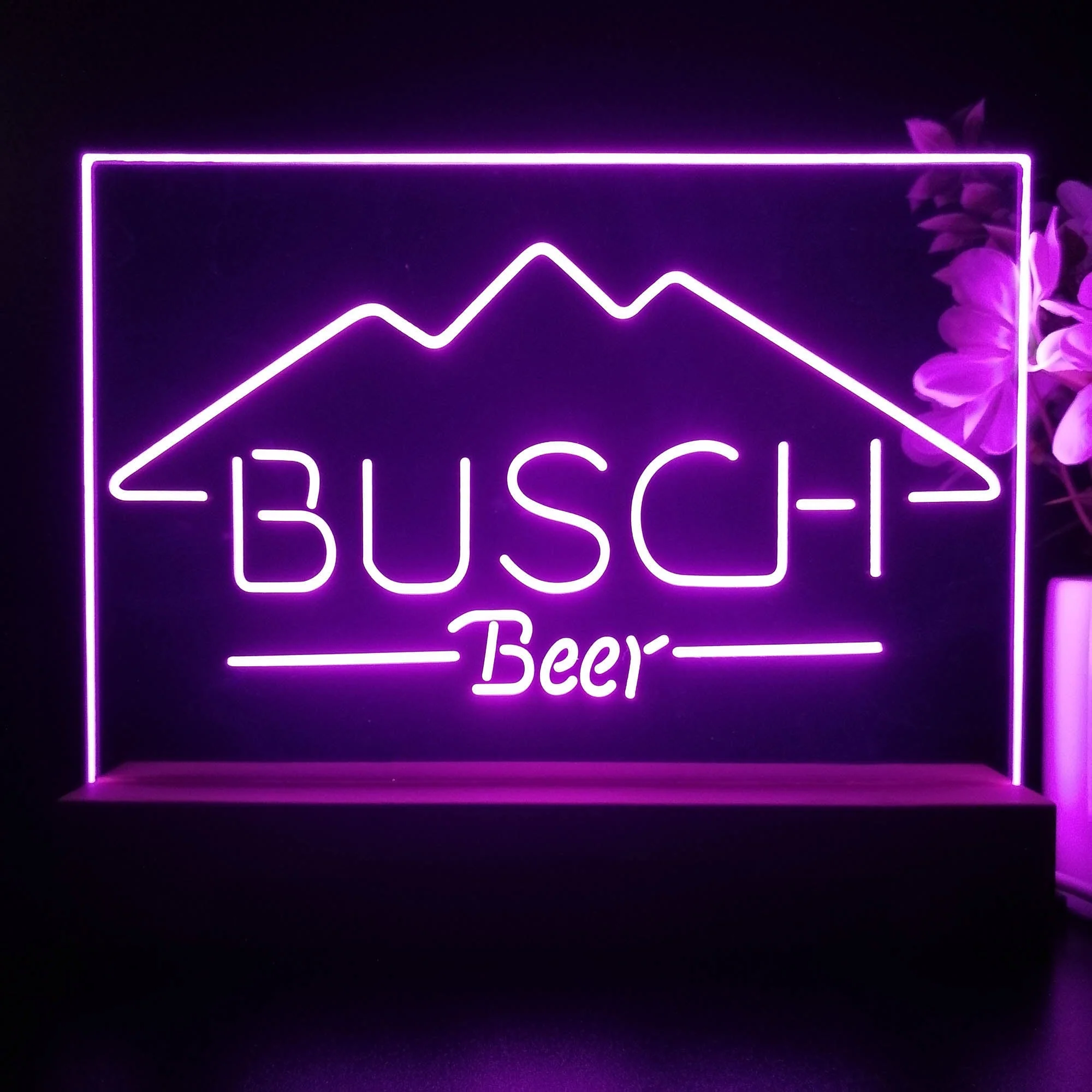 Buschs Beer Mountain Neon Sign Pub Bar Lamp - Image 2