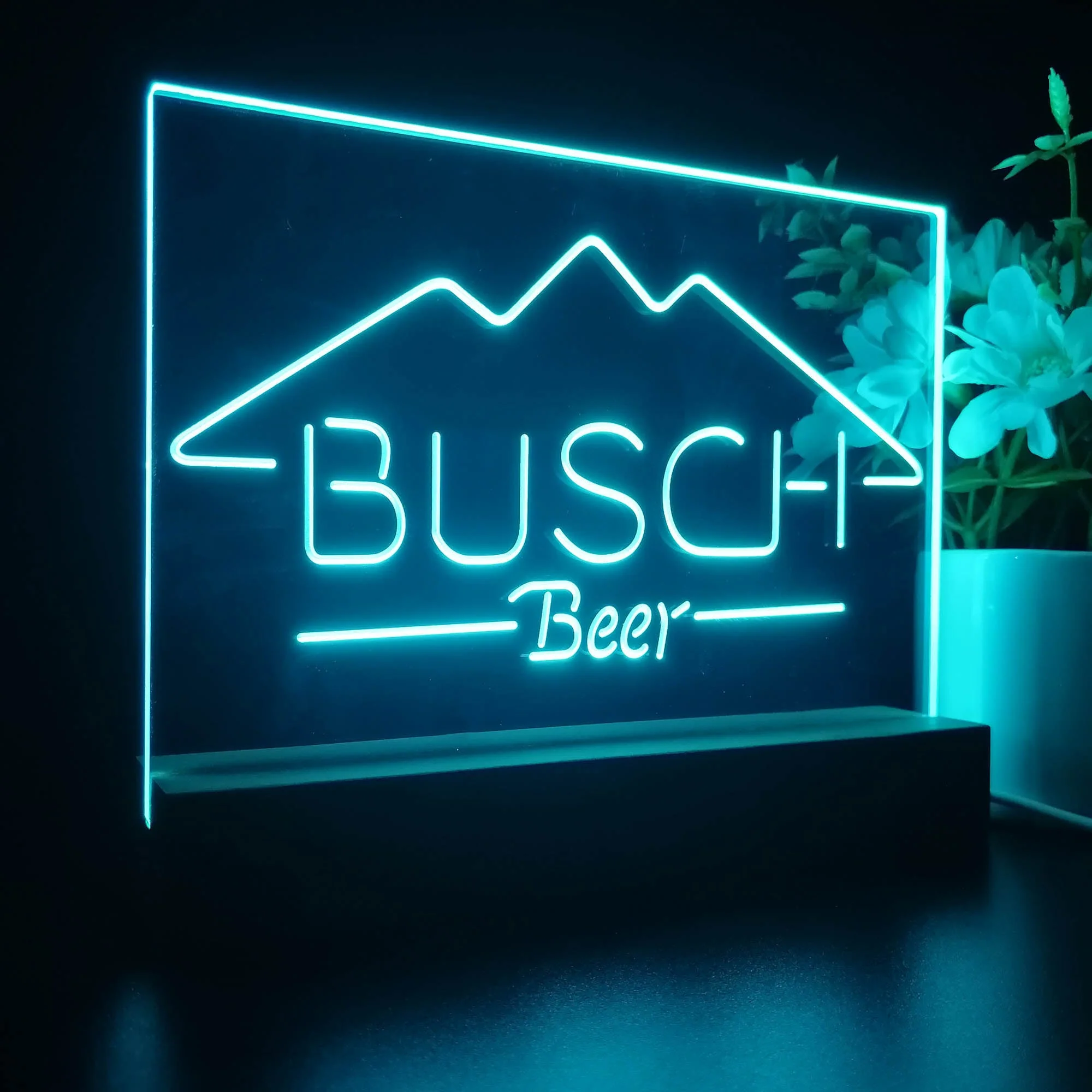 Buschs Beer Mountain Neon Sign Pub Bar Lamp - Image 5