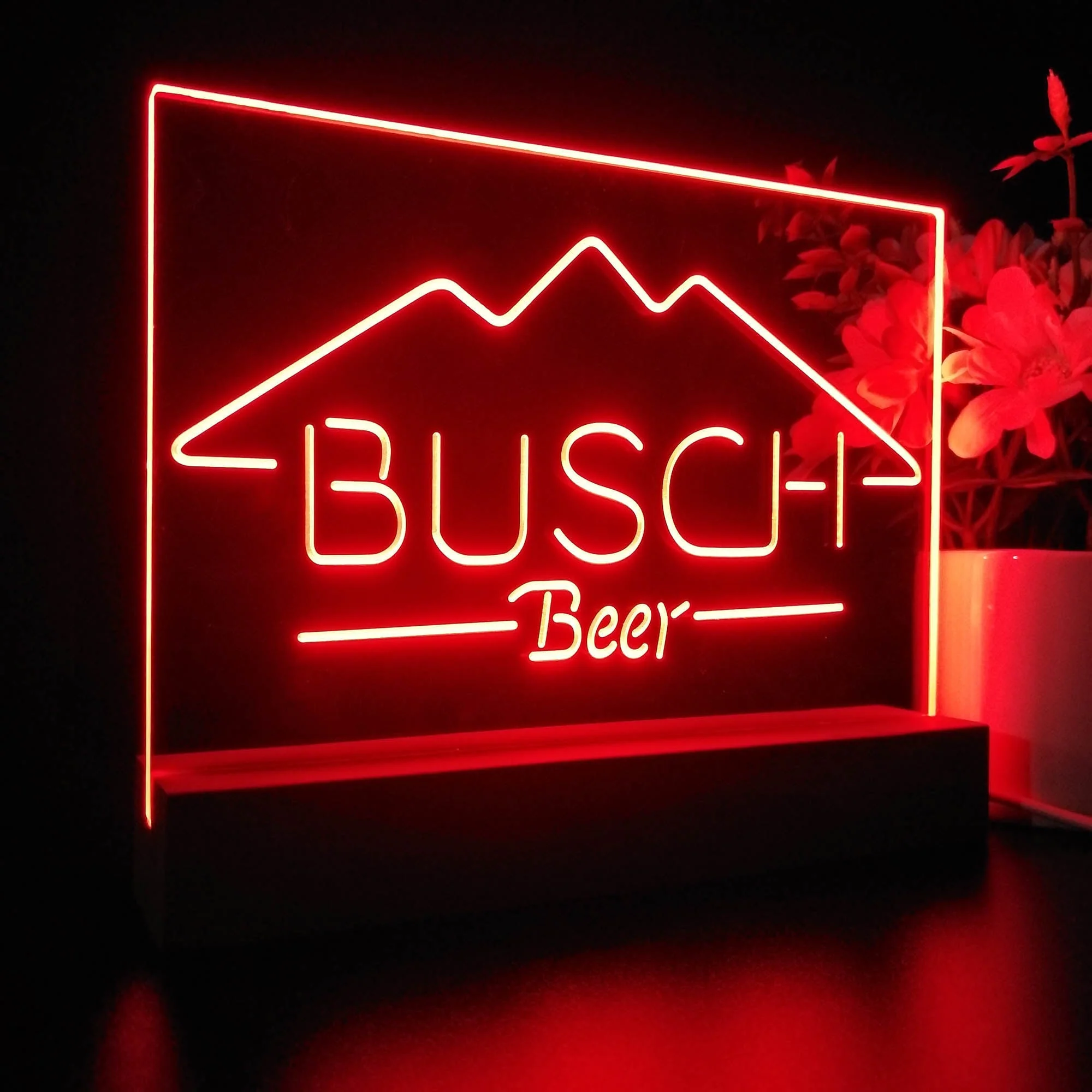 Buschs Beer Mountain Neon Sign Pub Bar Lamp - Image 6