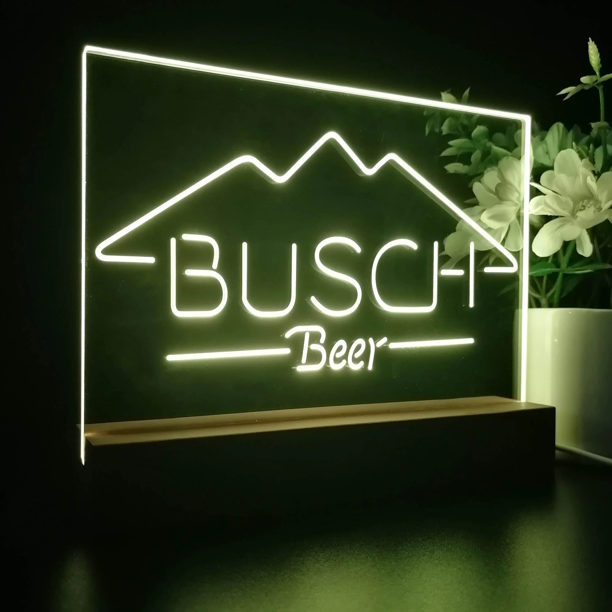 Buschs Beer Mountain Neon Sign Pub Bar Lamp - Image 7