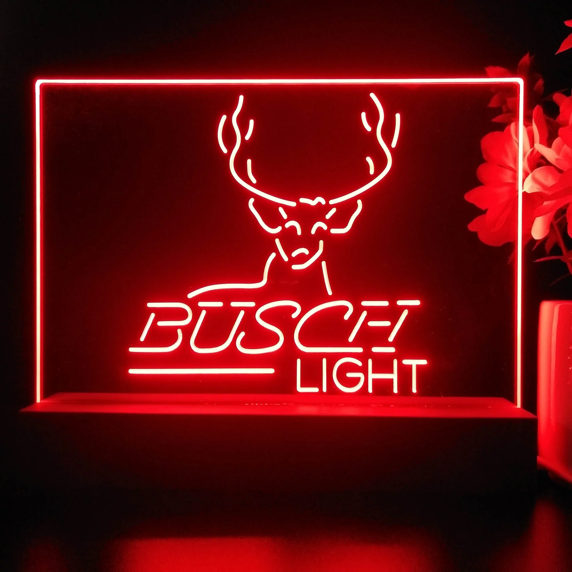 Buschs Deer Hunting Beer Light Neon Sign Pub Bar Lamp - Image 2