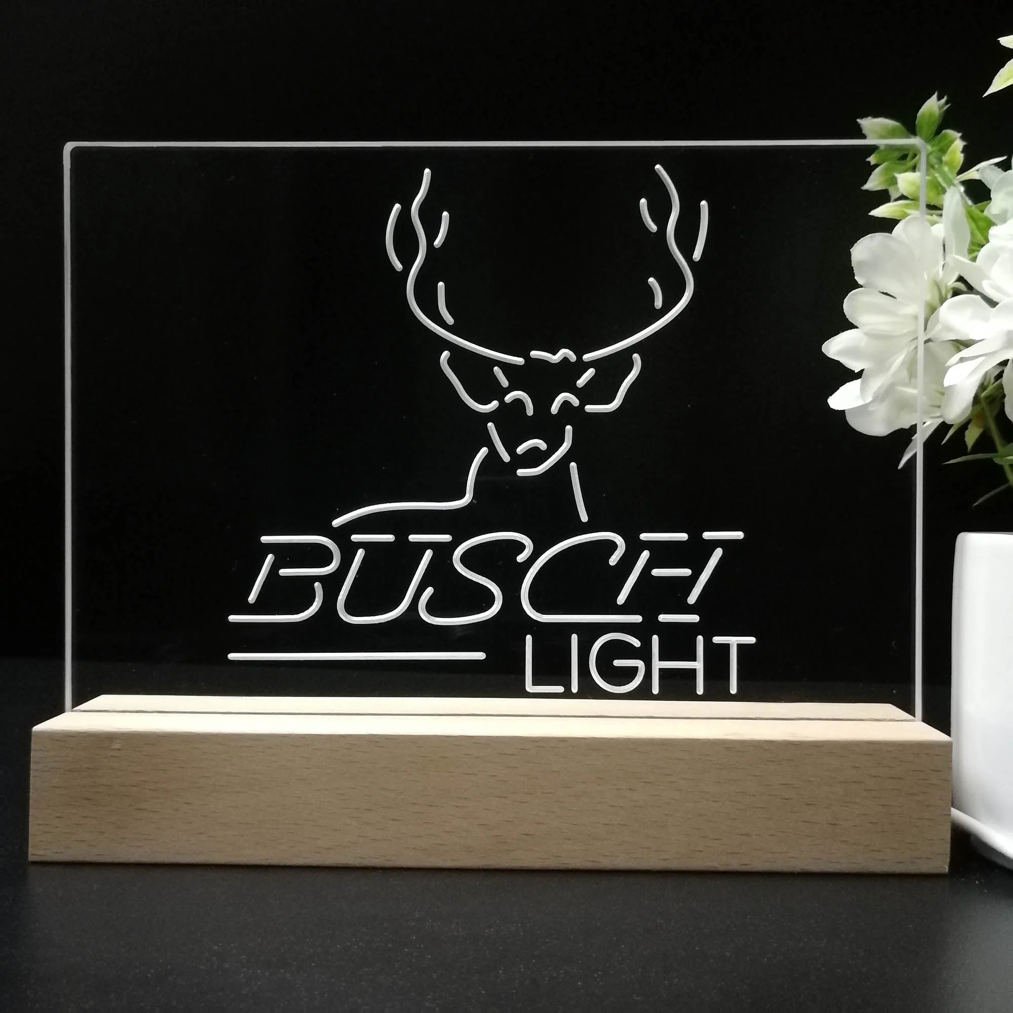 Buschs Deer Hunting Beer Light Neon Sign Pub Bar Lamp - Image 8