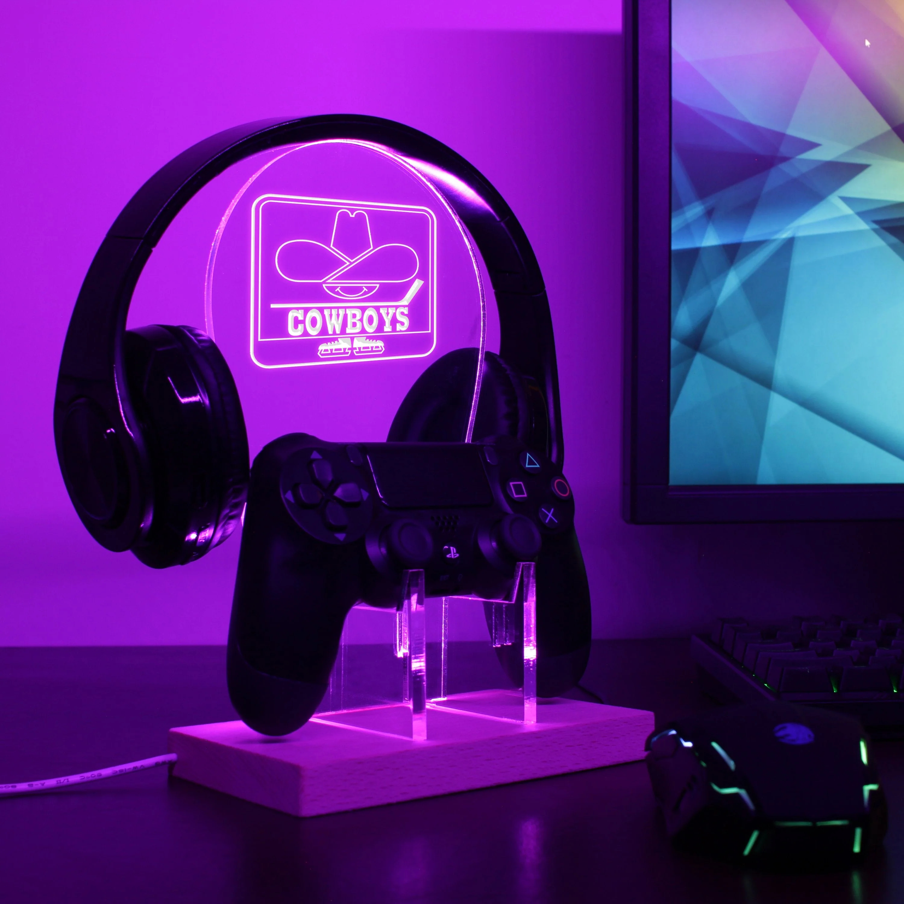 Calgary Cowboys LED Gaming Headset Controller Stand - Image 3