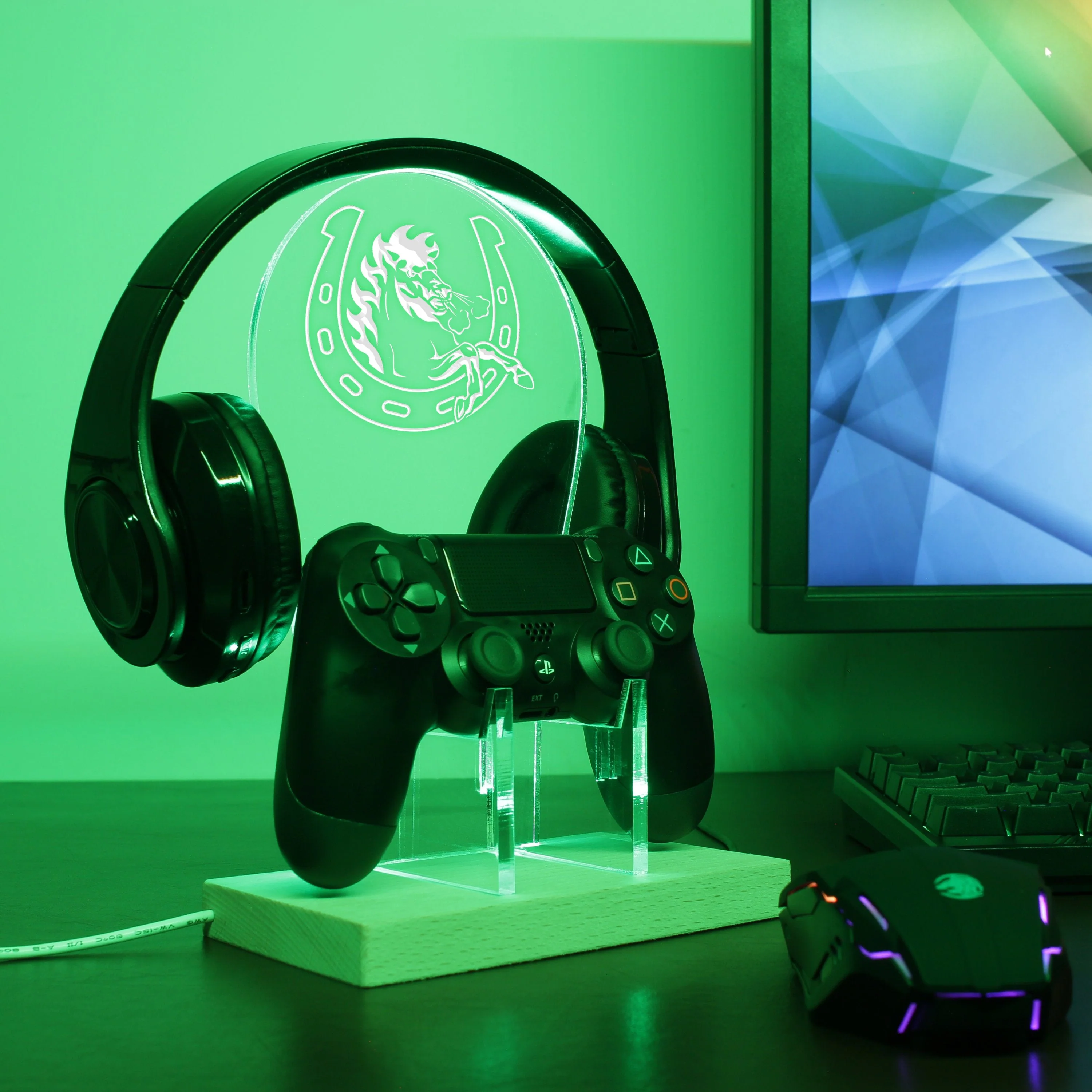 Calgary Stampeders LED Gaming Headset Controller Stand - Image 3