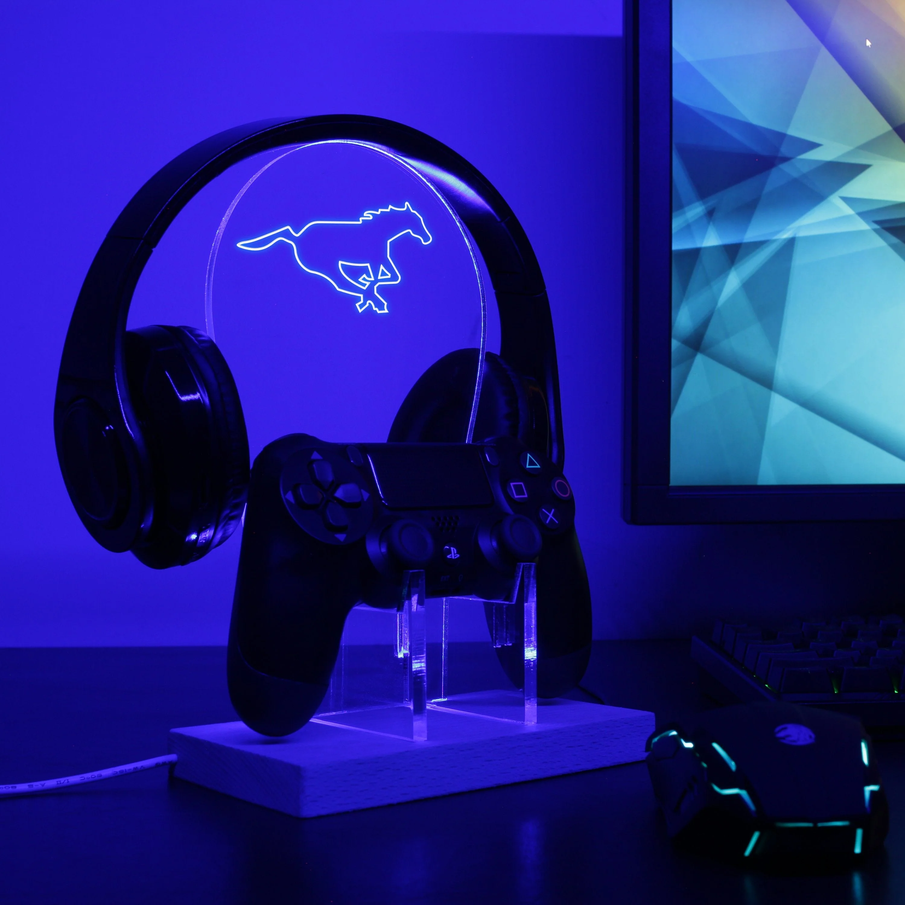 Calgary Stampeders LED Gaming Headset Controller Stand - Image 2