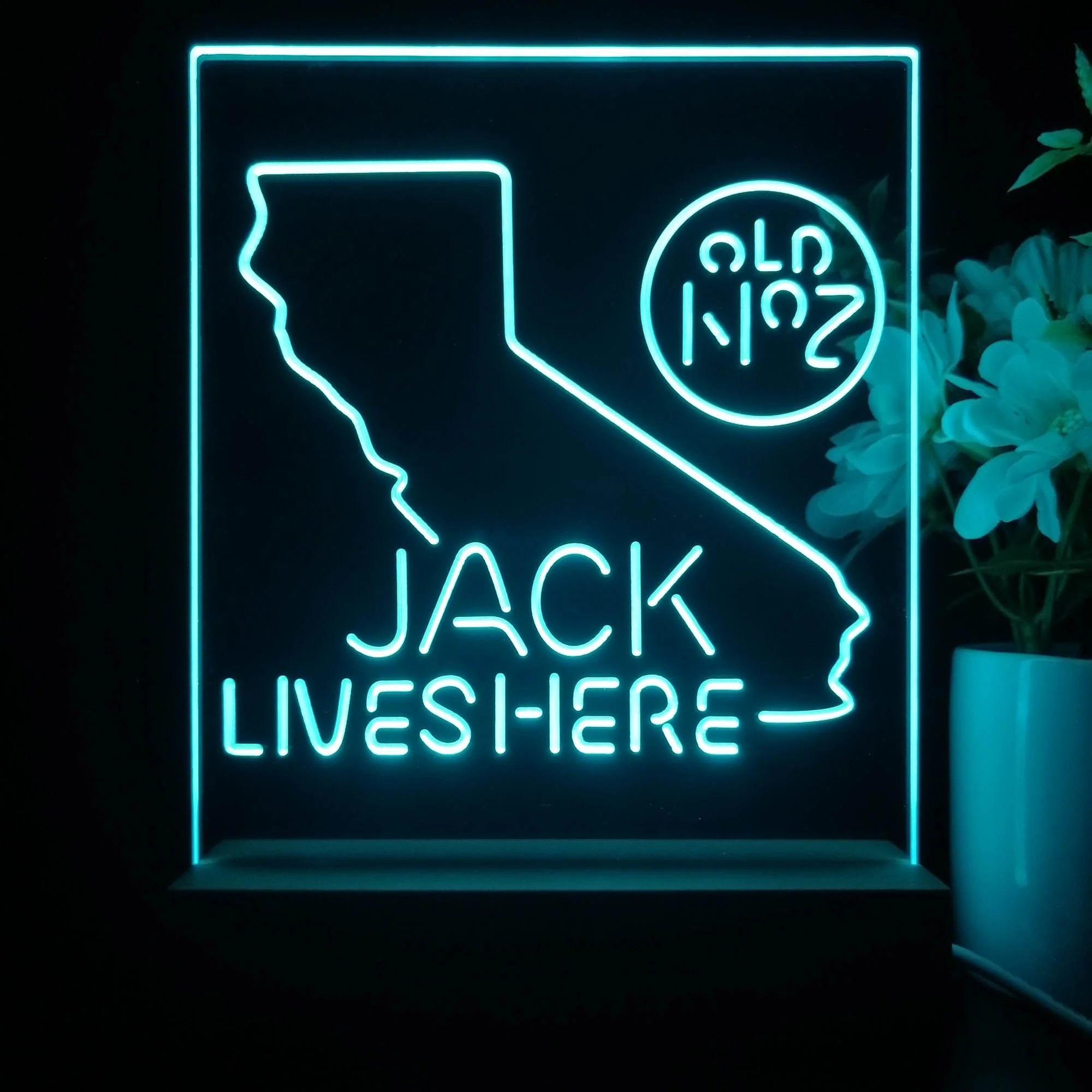 California Jack Danielss Jack Lives Here Decoration Gifts 3D Illusion Night Light Desk Lamp - Image 4