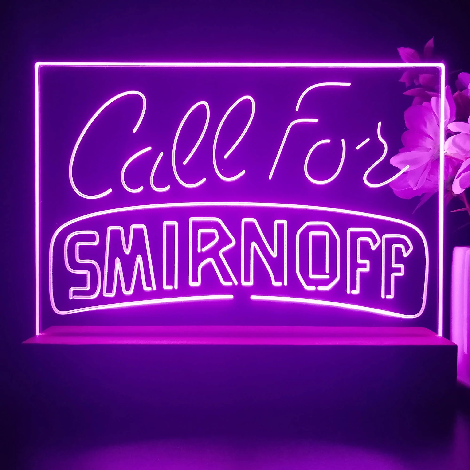 Call For Smirnoff Neon Sign Pub Bar Decor Lamp - Image 4