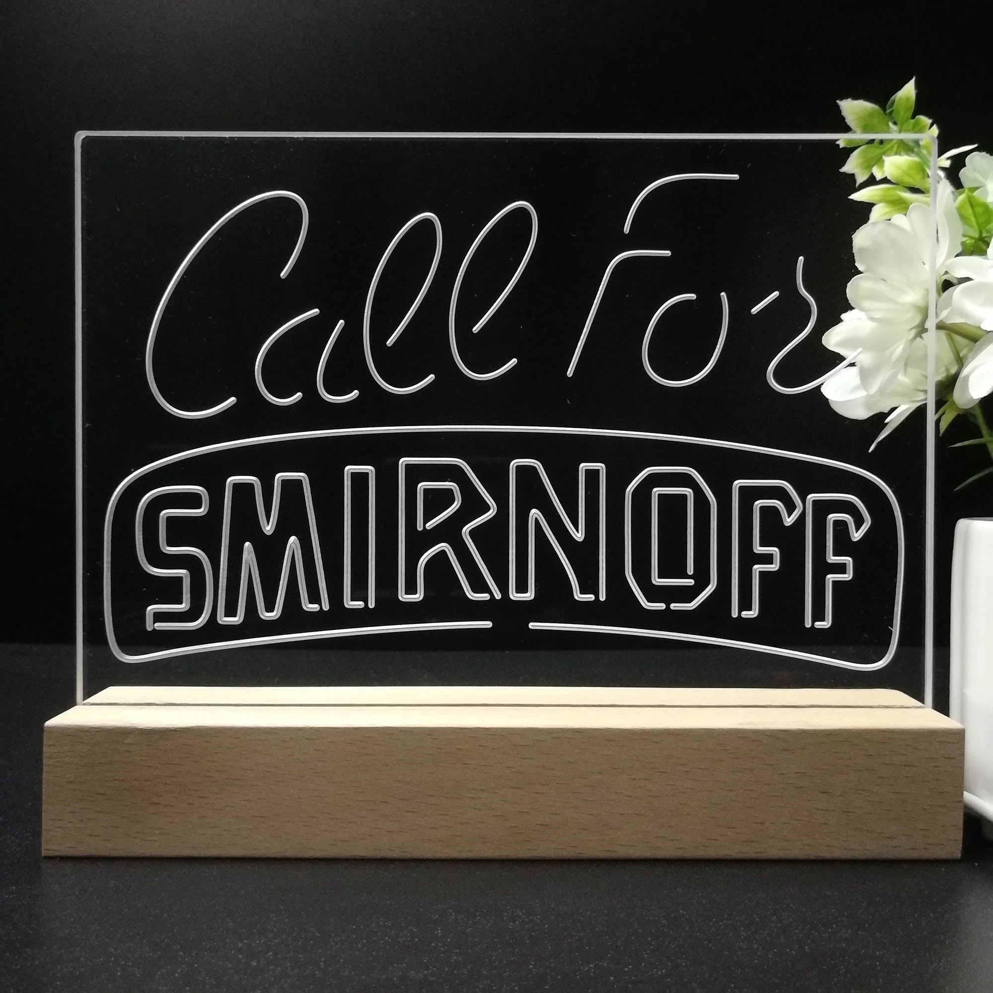 Call For Smirnoff Neon Sign Pub Bar Decor Lamp - Image 8
