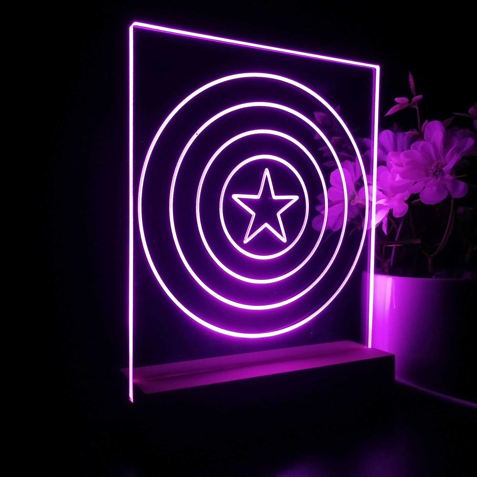Captain America Shield 3D Illusion Night Light Desk Lamp - Image 6
