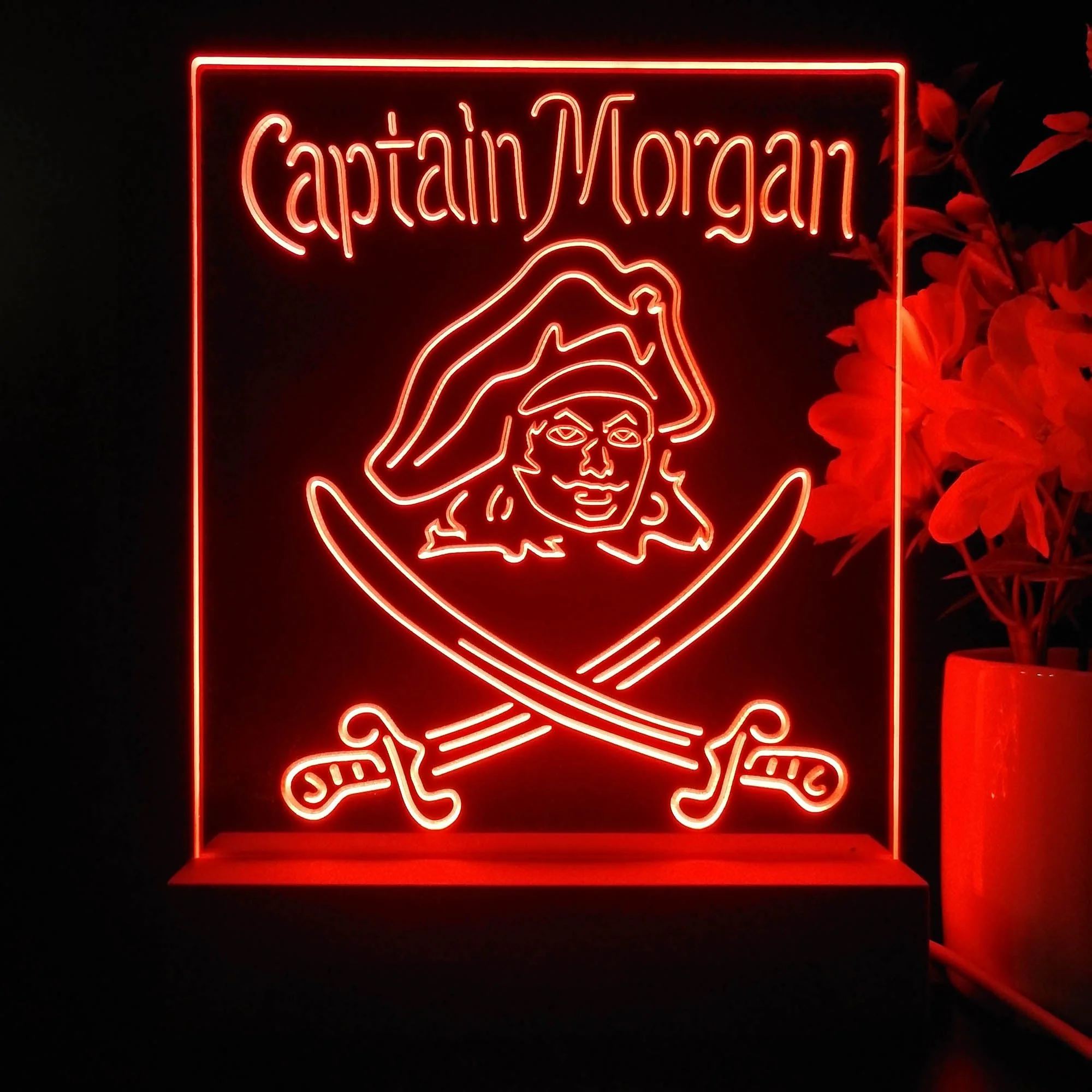 Captain Morgan Rum Bar Night Light Neon Pub Bar Lamp - Image 4