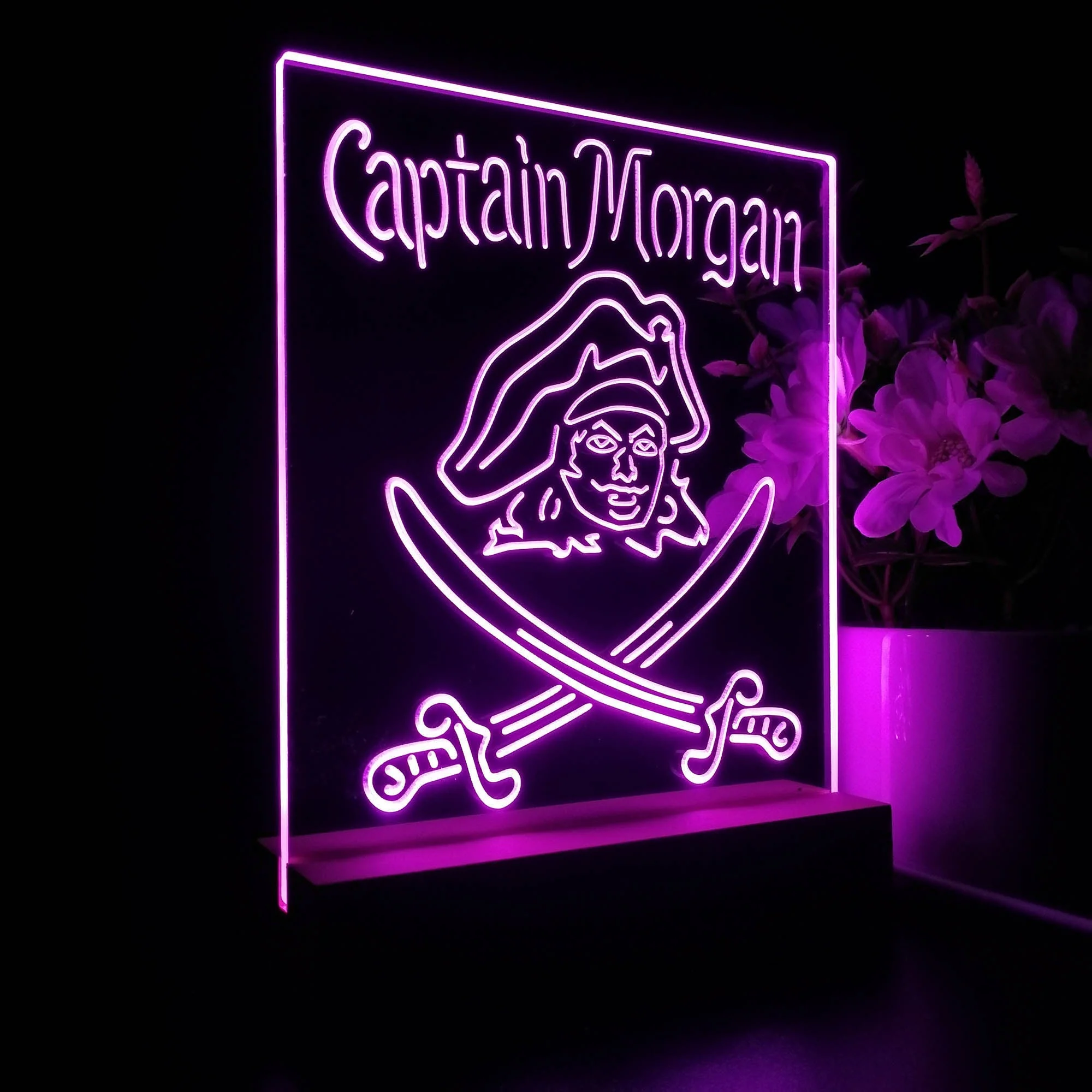 Captain Morgan Rum Bar Night Light Neon Pub Bar Lamp - Image 6