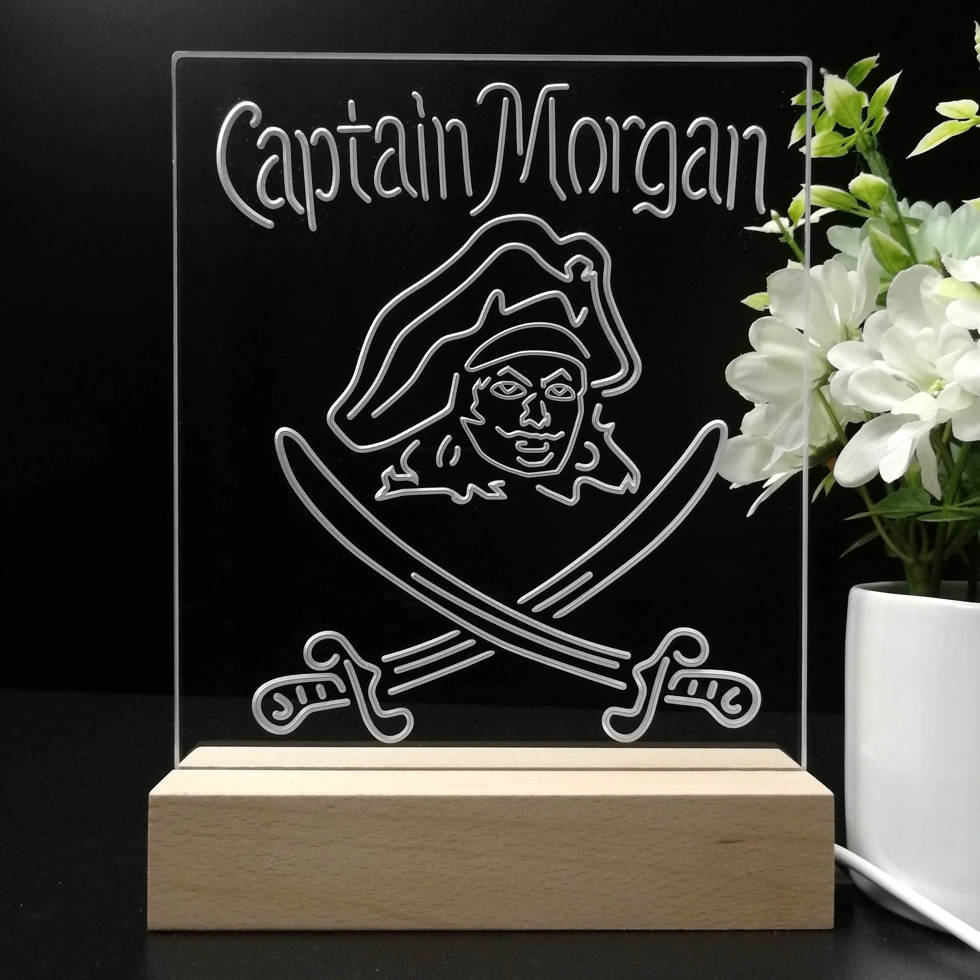 Captain Morgan Rum Bar Night Light Neon Pub Bar Lamp - Image 8
