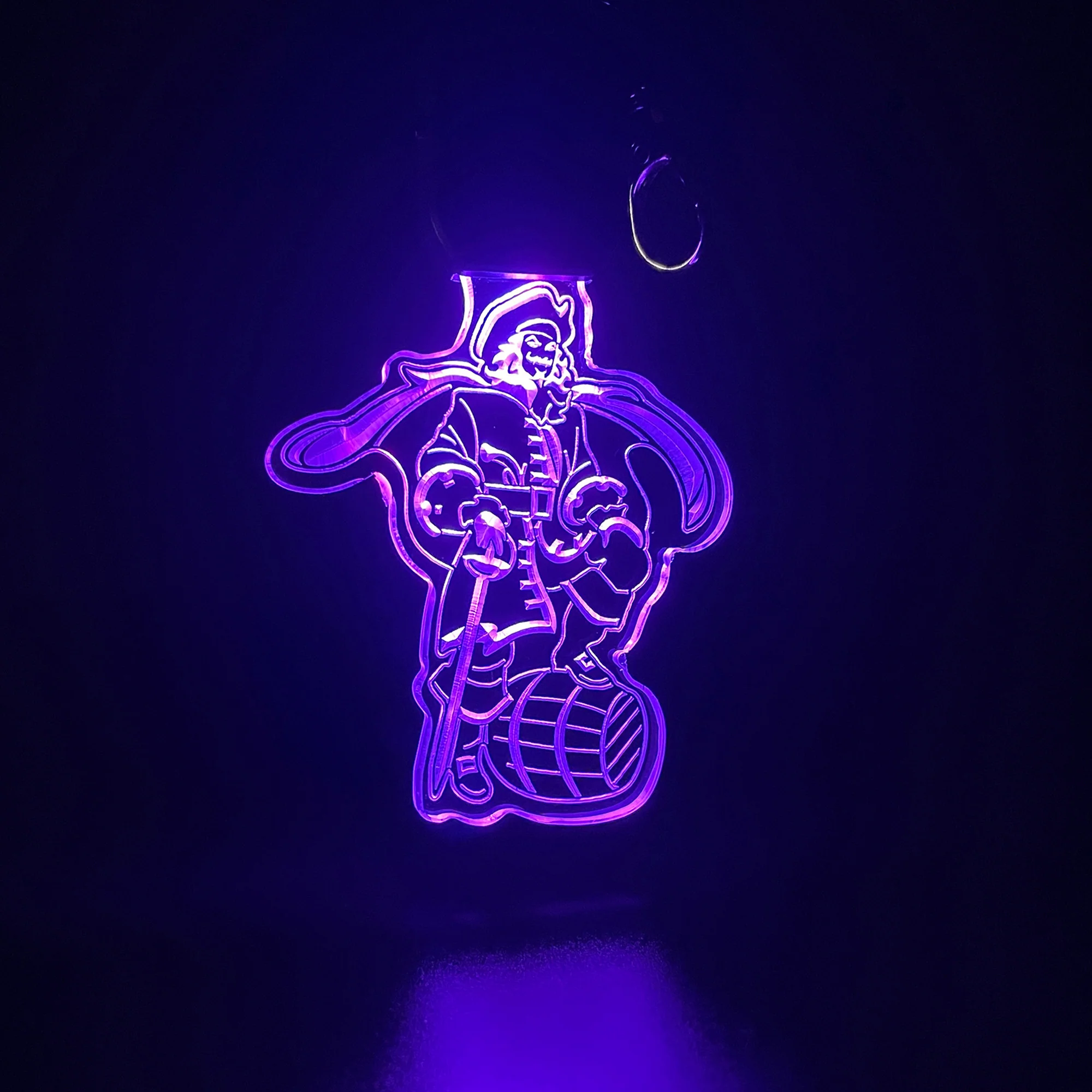 Captain Morgan Rum LED Light Acrylic Keychain , Christmas Tree Ornament - Image 3