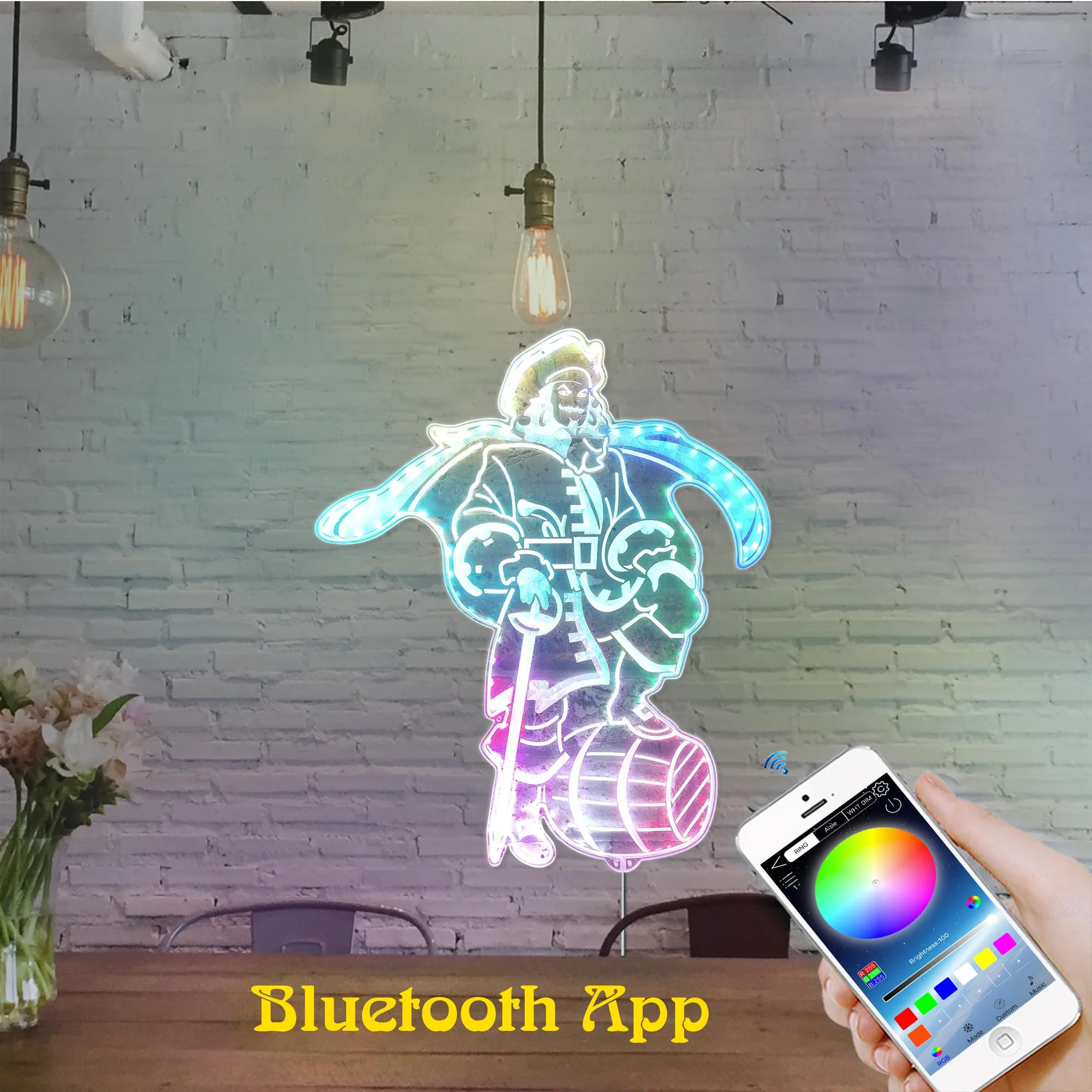 Captain Morgan Rum Bar Neon LED Sign with Dynamic RGB Colors - Image 7