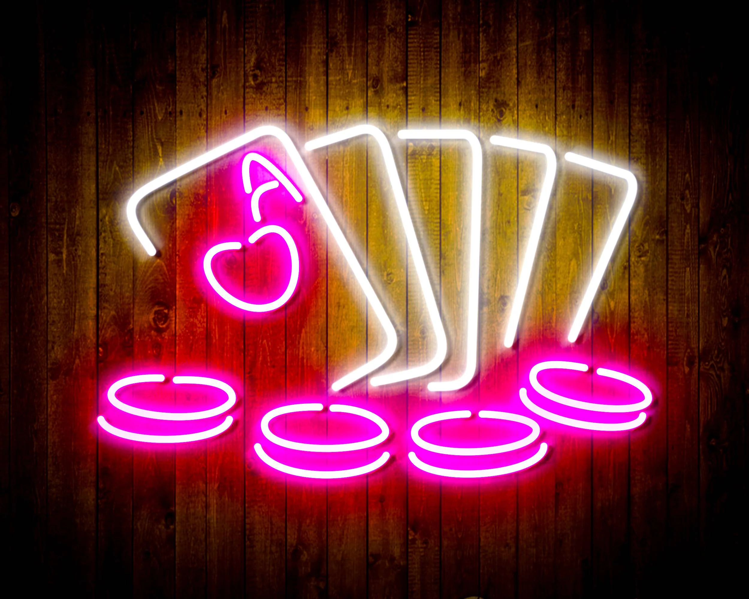 Cards with Coins for Crown Royal Handmade Neon Flex LED Sign - Image 13