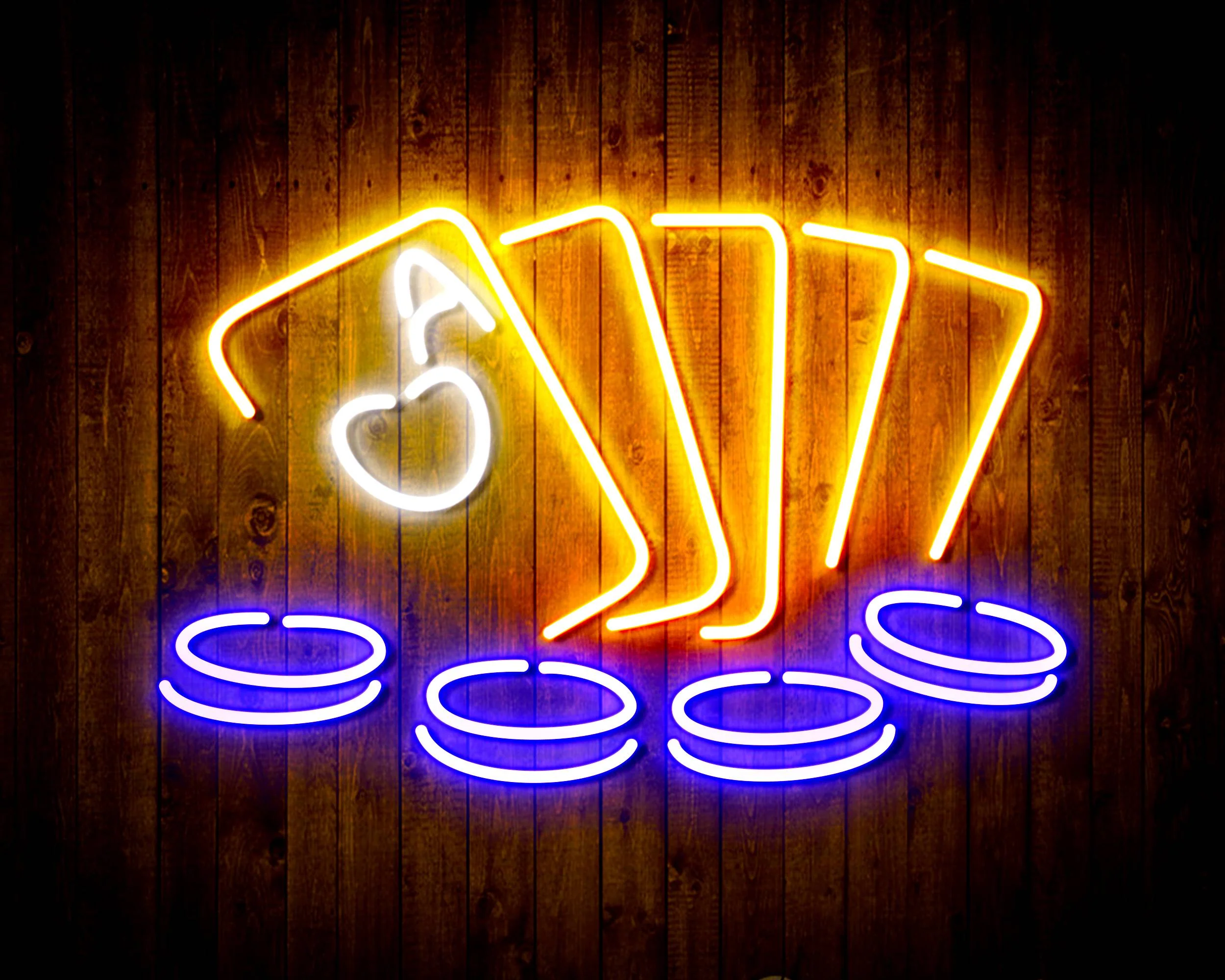 Cards with Coins for Crown Royal Handmade Neon Flex LED Sign - Image 2