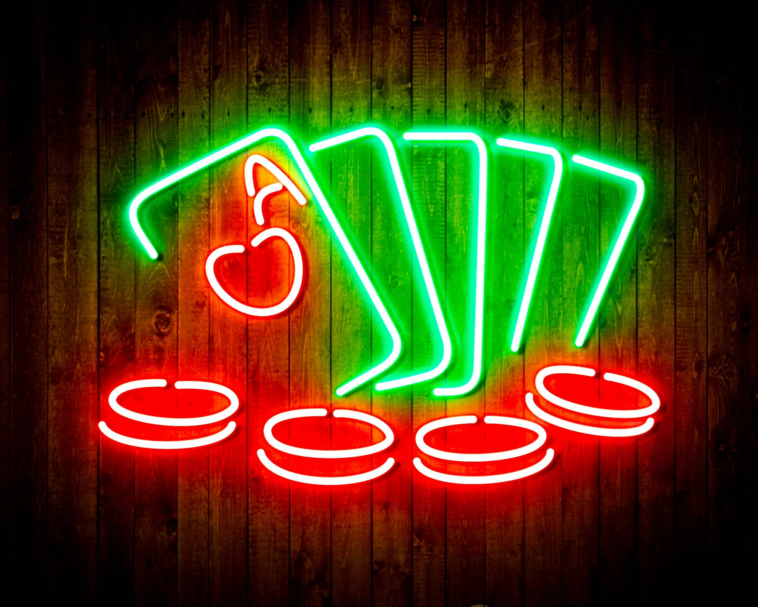 Cards with Coins for Crown Royal Handmade Neon Flex LED Sign - Image 21