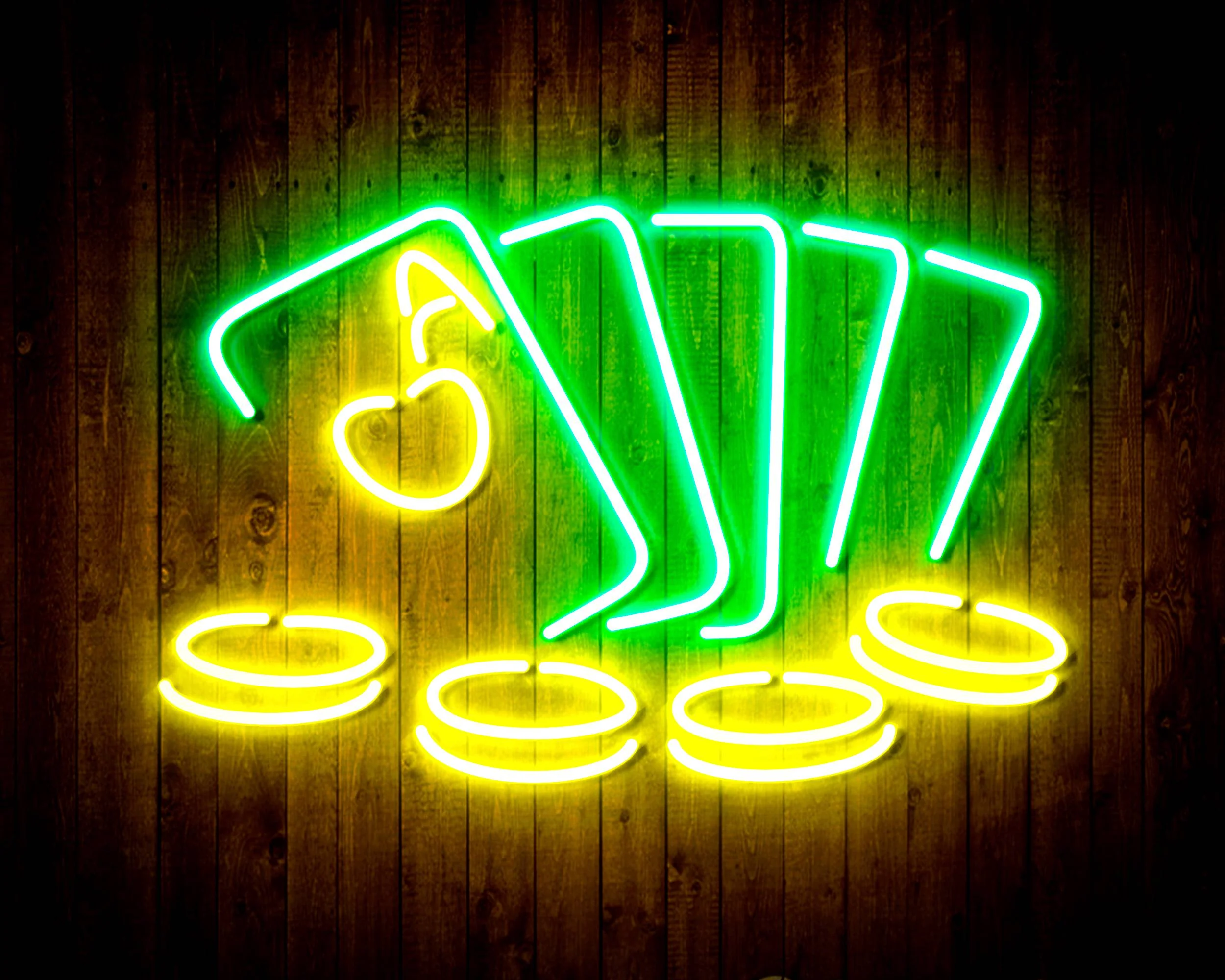 Cards with Coins for Crown Royal Handmade Neon Flex LED Sign - Image 22