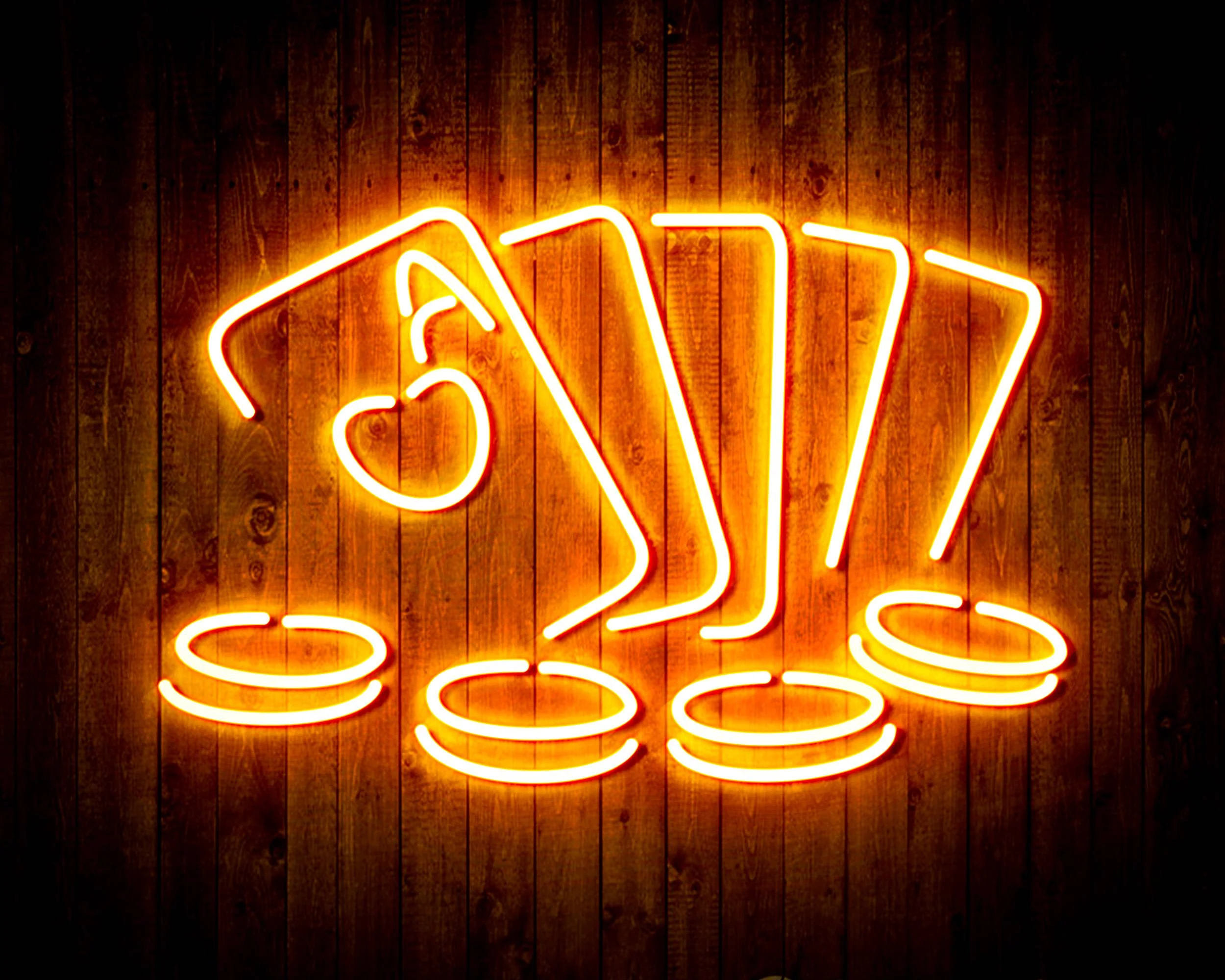 Cards with Coins for Crown Royal Handmade Neon Flex LED Sign - Image 26