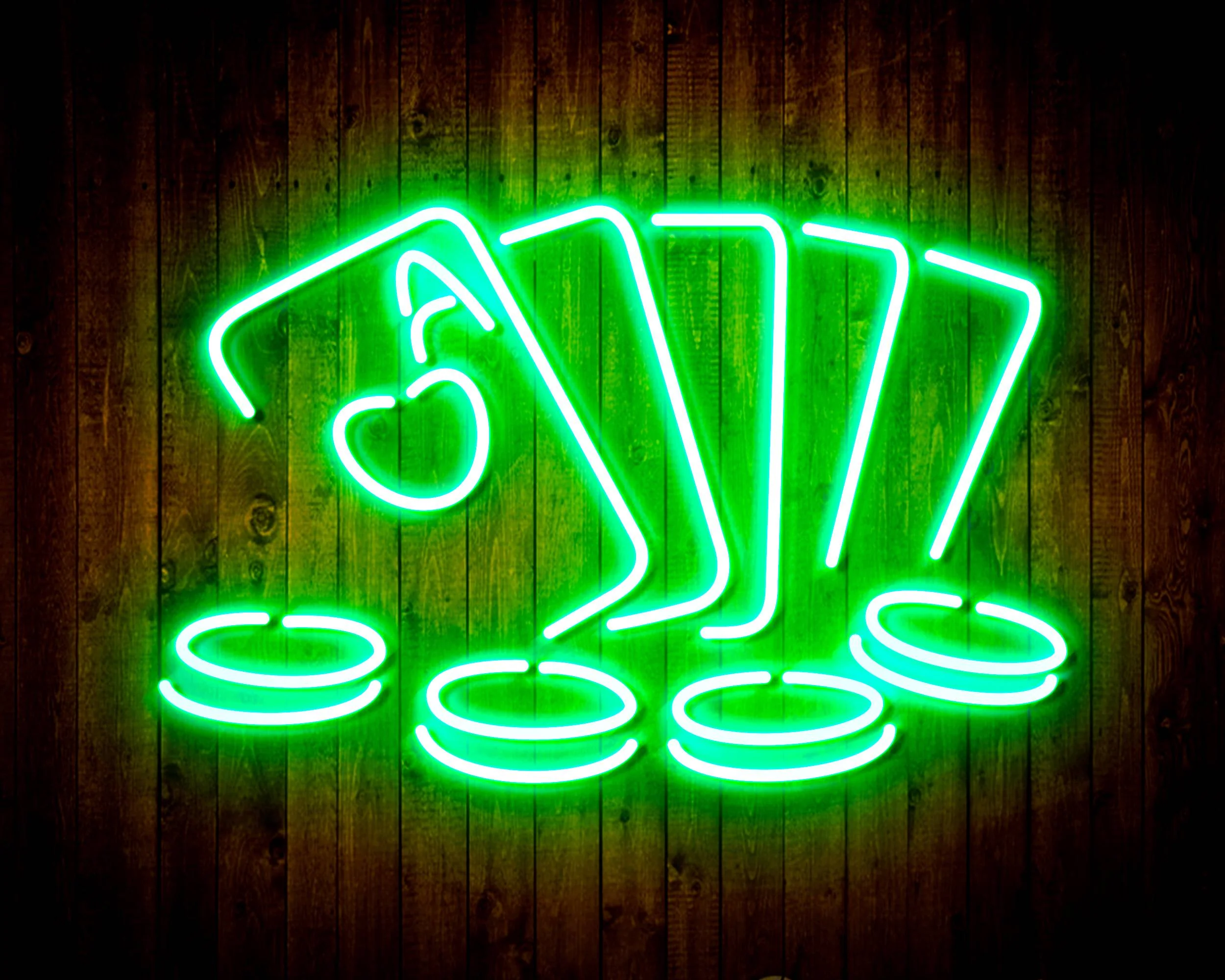 Cards with Coins for Crown Royal Handmade Neon Flex LED Sign - Image 27