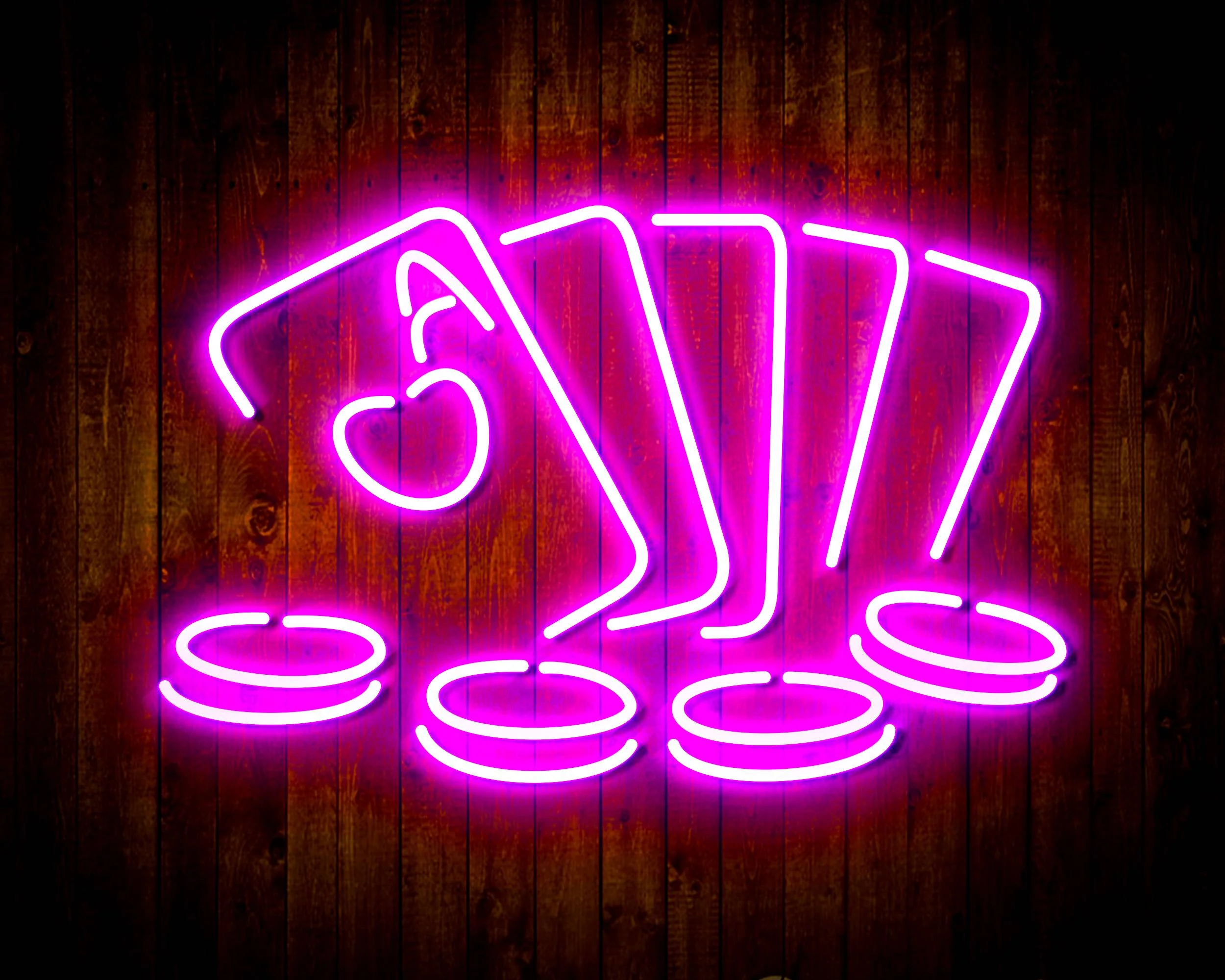 Cards with Coins for Crown Royal Handmade Neon Flex LED Sign - Image 28