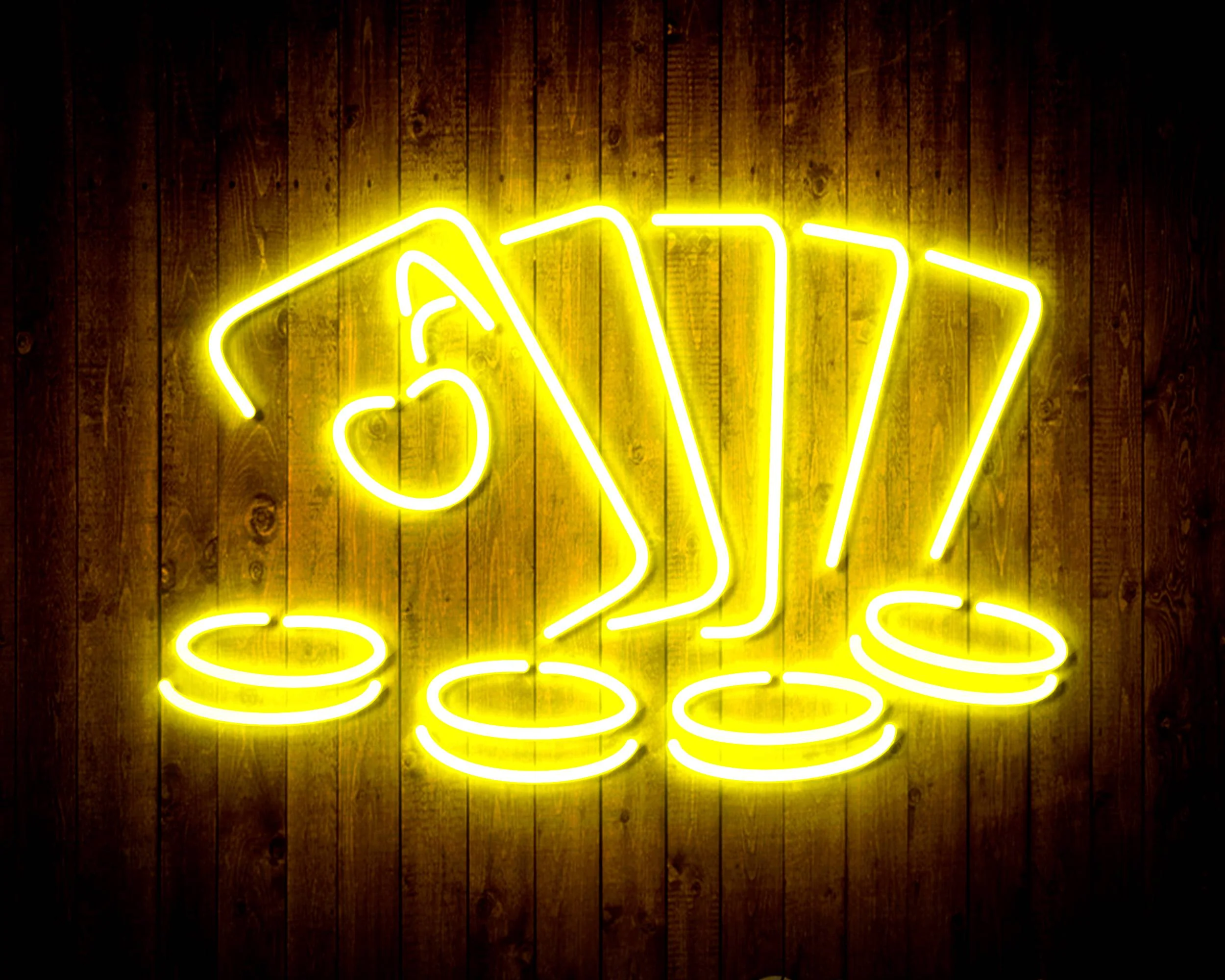 Cards with Coins for Crown Royal Handmade Neon Flex LED Sign - Image 31