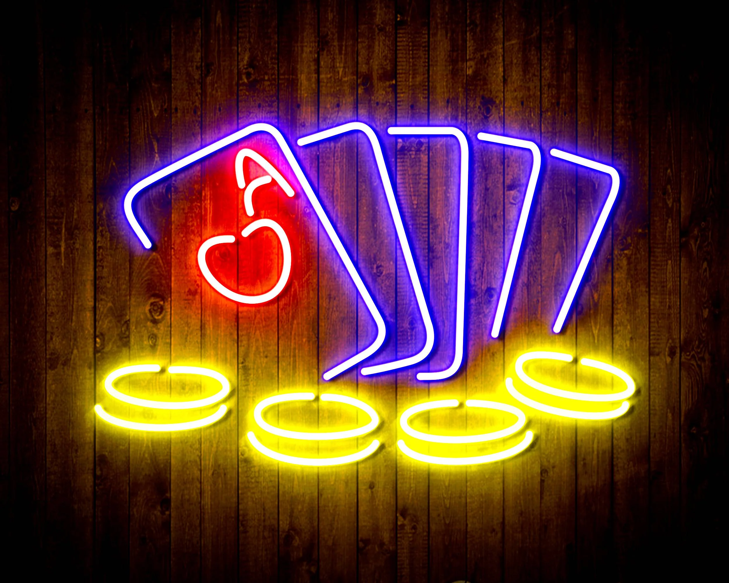 Cards with Coins for Crown Royal Handmade Neon Flex LED Sign - Image 4