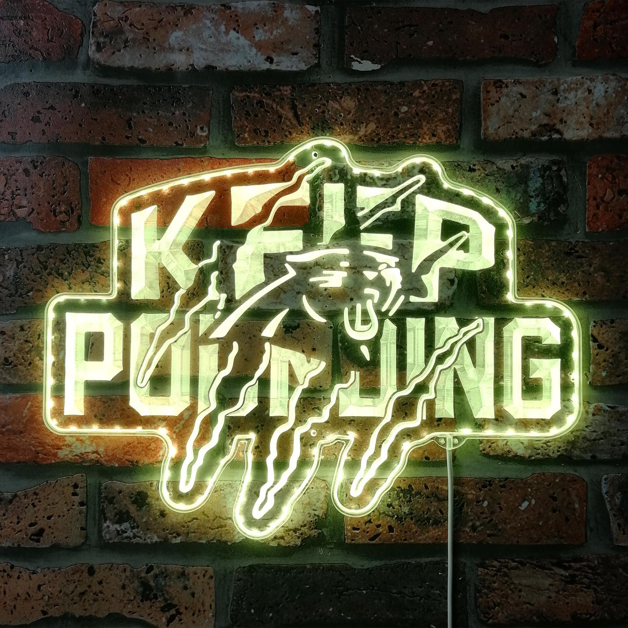 Carolina Panthers Keep Pounding Namesake Neon LED Sign with Dynamic RGB Colors - Image 7