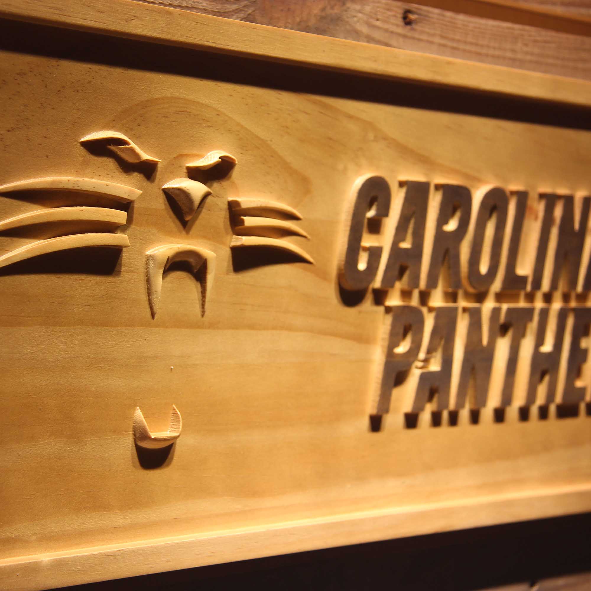 Carolina Panthers Panther,nfl 3D Solid Wooden Craving Sign - Image 4