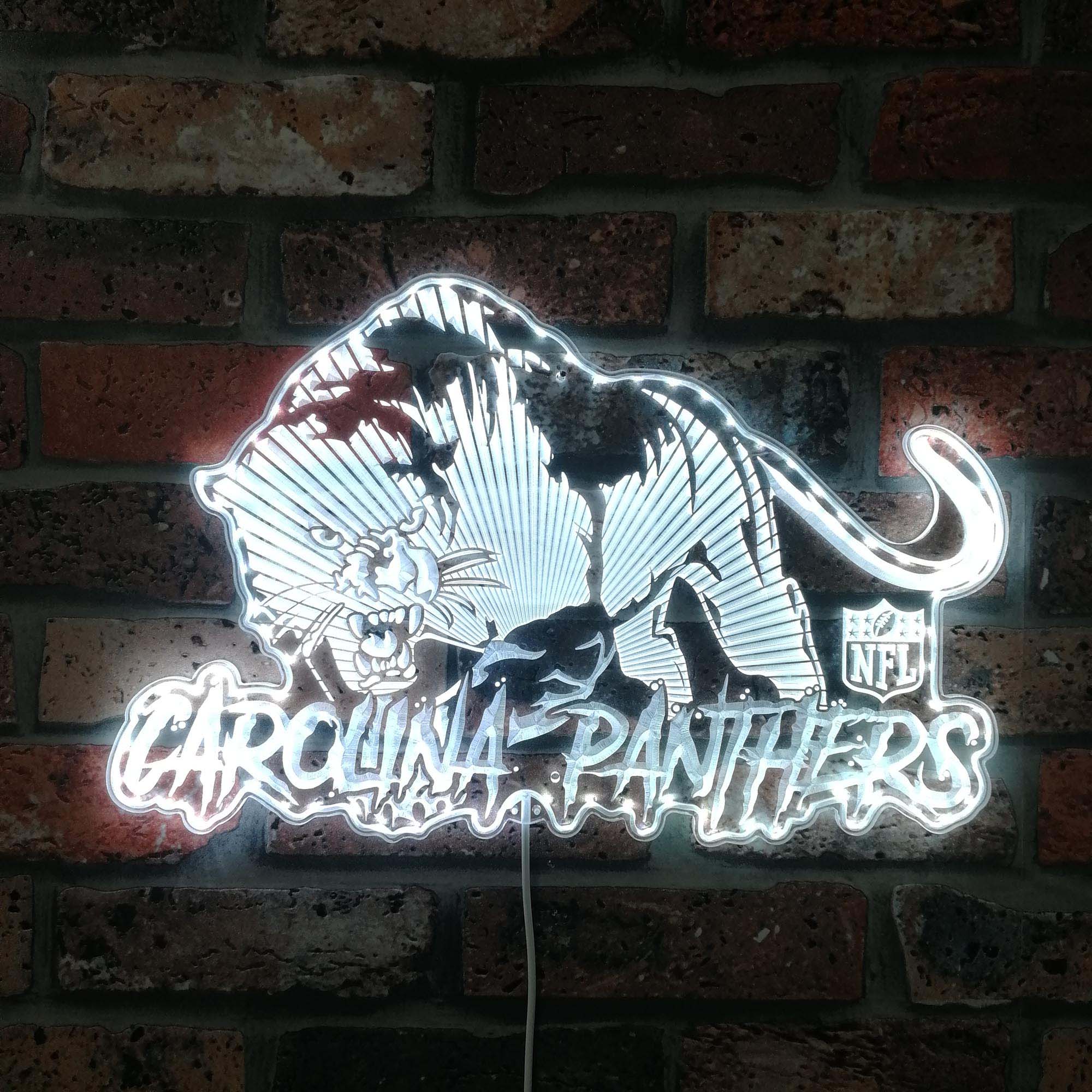 Carolina Panthers PANTHER on the Prowl Neon LED Sign with Dynamic RGB Colors - Image 5