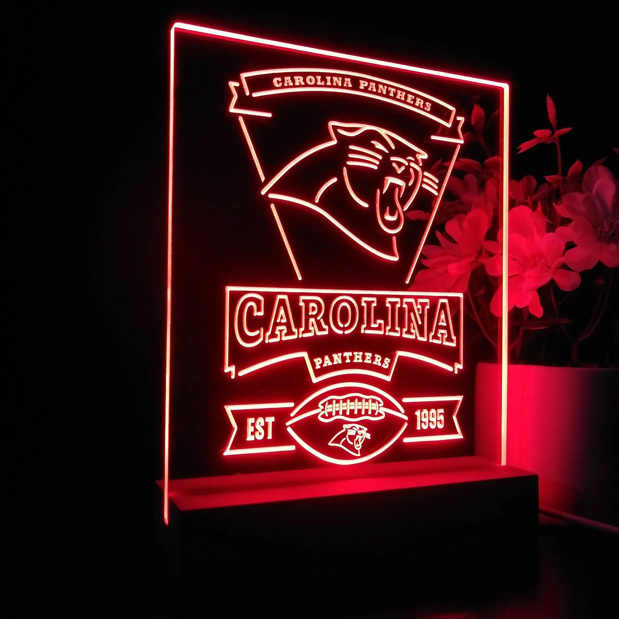 Carolina Panthers Souvenir Neon Sign Pub Bar Lamp - Image 7