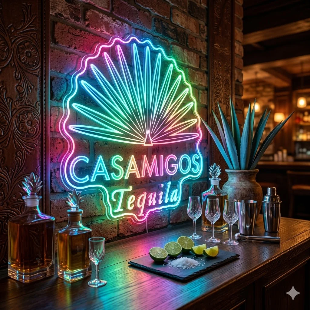 Casamigos Tequila Neon LED Sign with Dynamic RGB Colors - Image 4