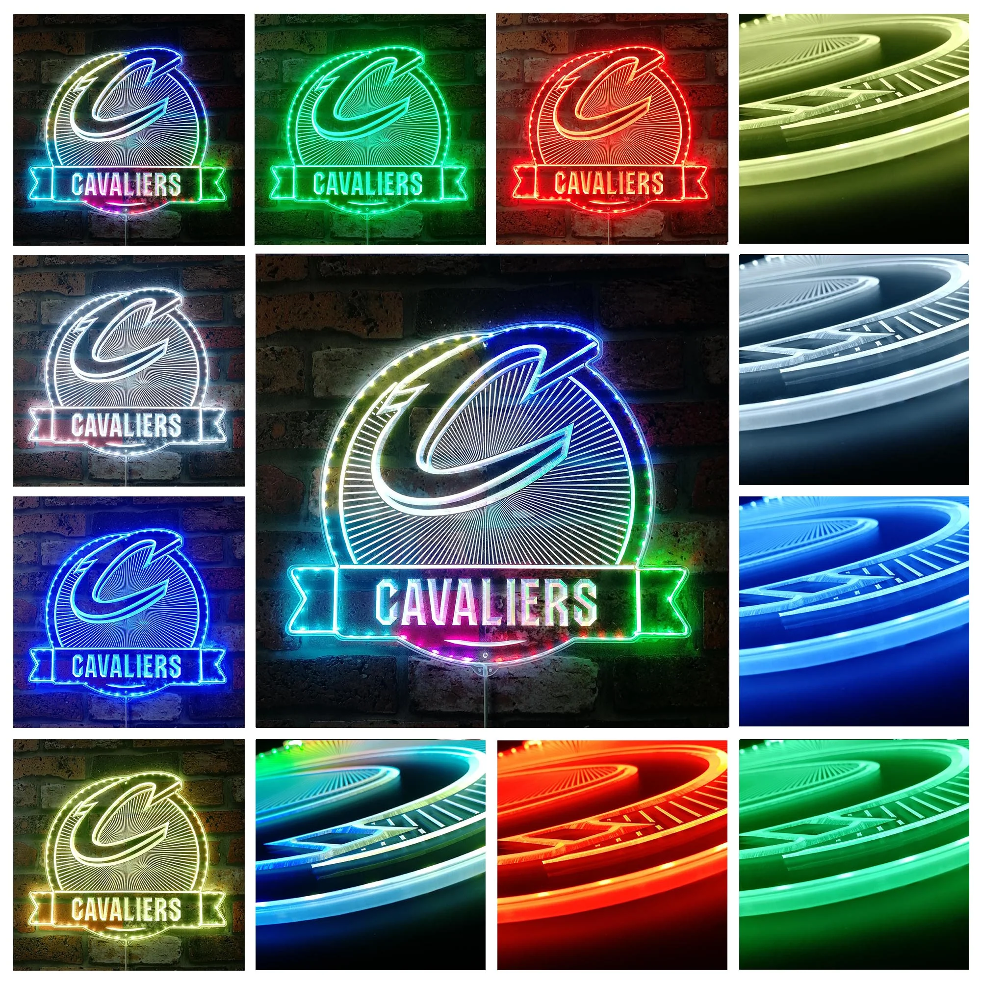 Cleveland Cavaliers Neon LED Sign with Dynamic RGB Colors - Image 2