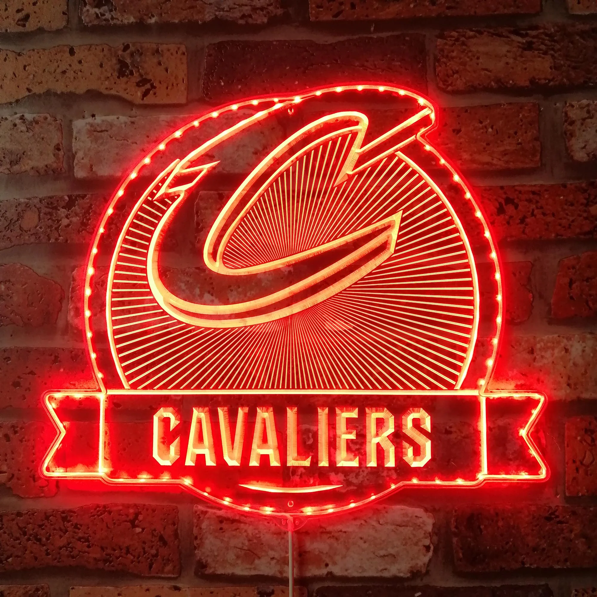 Cleveland Cavaliers Neon LED Sign with Dynamic RGB Colors - Image 3