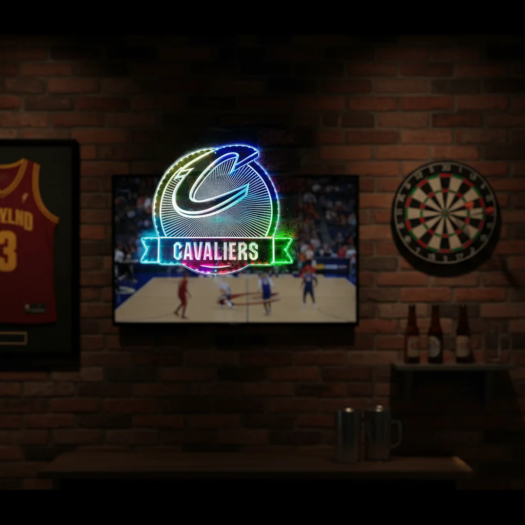 Cleveland Cavaliers Neon LED Sign with Dynamic RGB Colors - Image 8