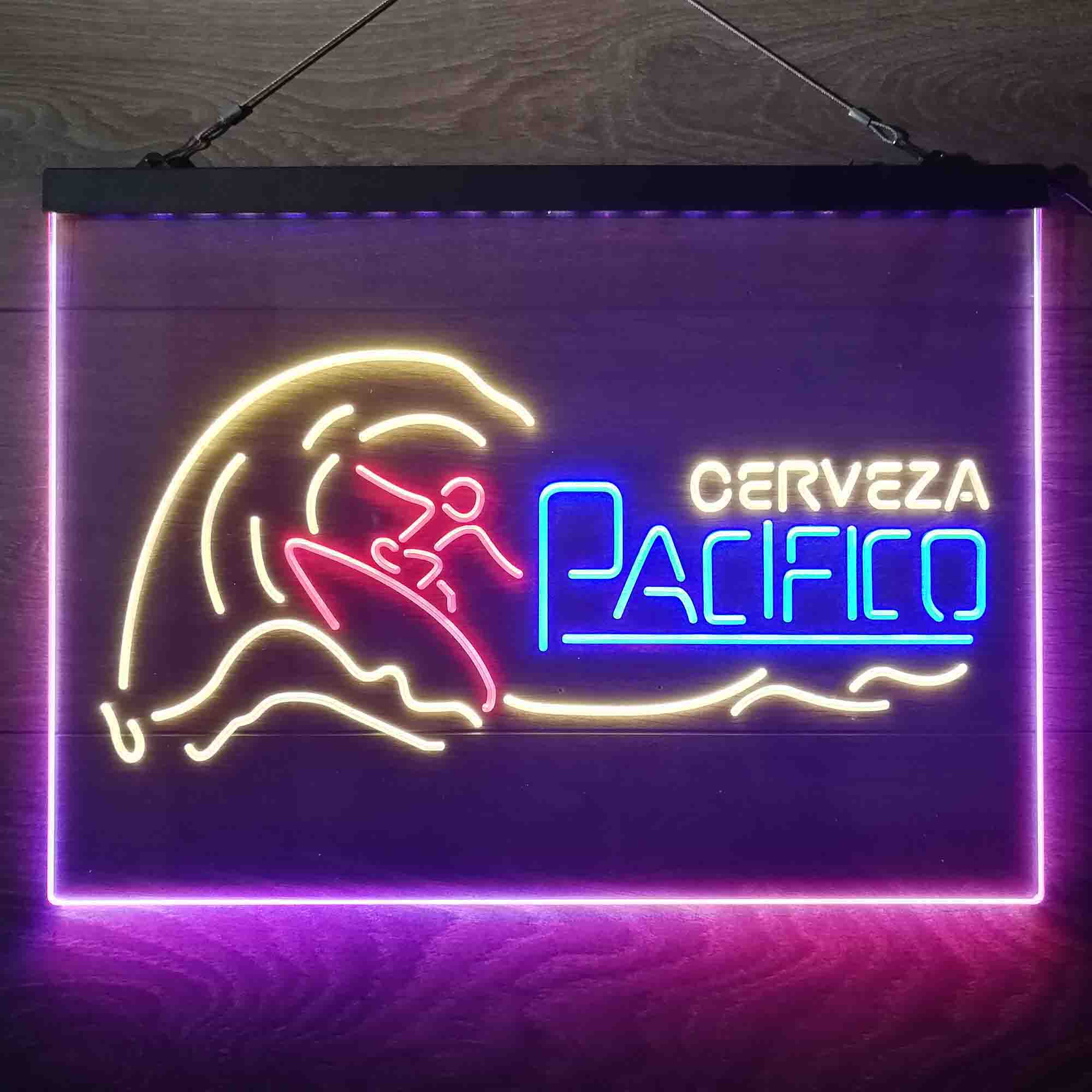 Cerveza Pacifico Wave Surfing Neon-Like LED Sign - Image 26